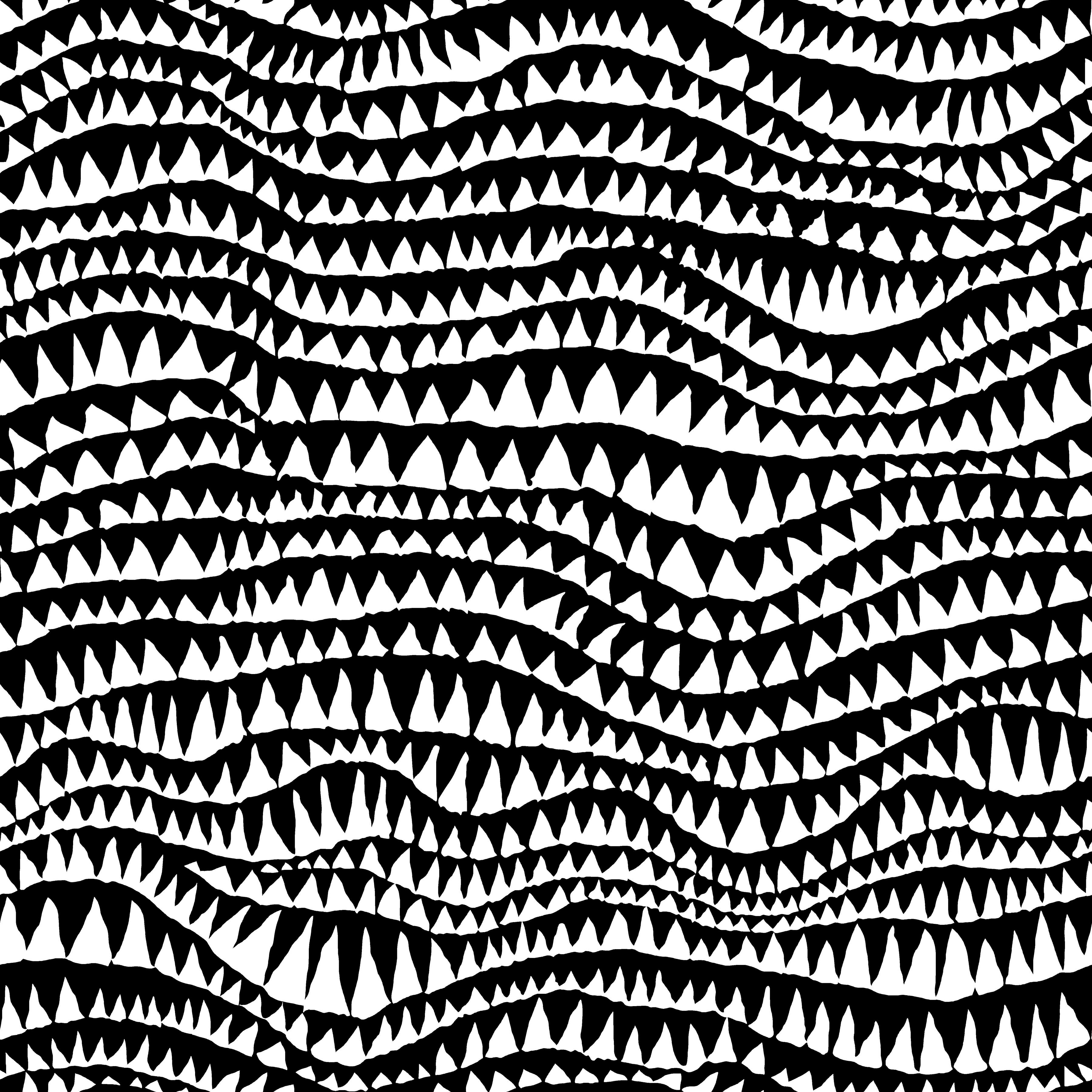 Stash | Sharks Teeth - Black by Kaffe Fassett Collective for FreeSpirit | PWBM060.BLACK