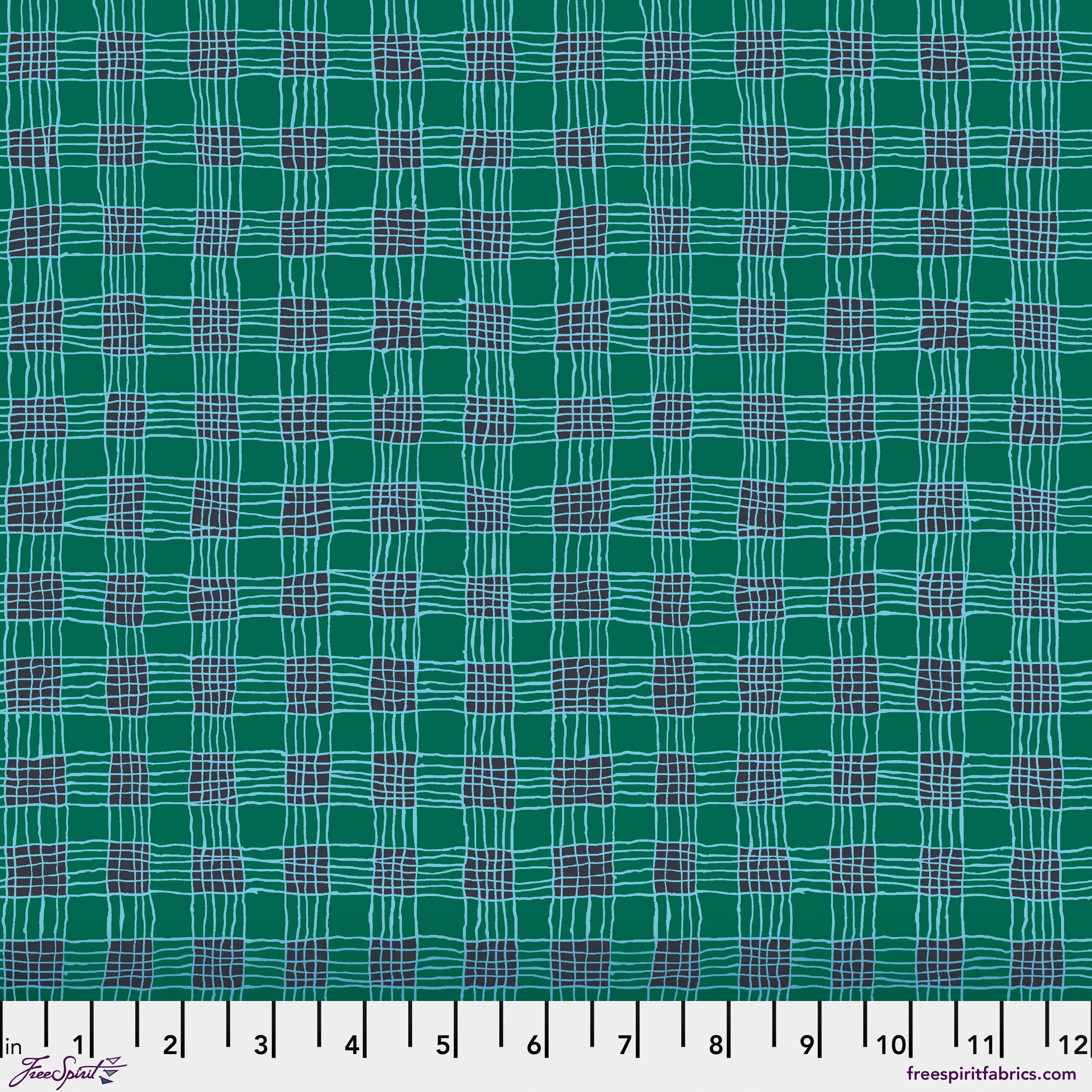 February 2025 | Gingham - Aqua by Kaffe Fassett Collective for Free Spirit | PWBM089.AQUA
