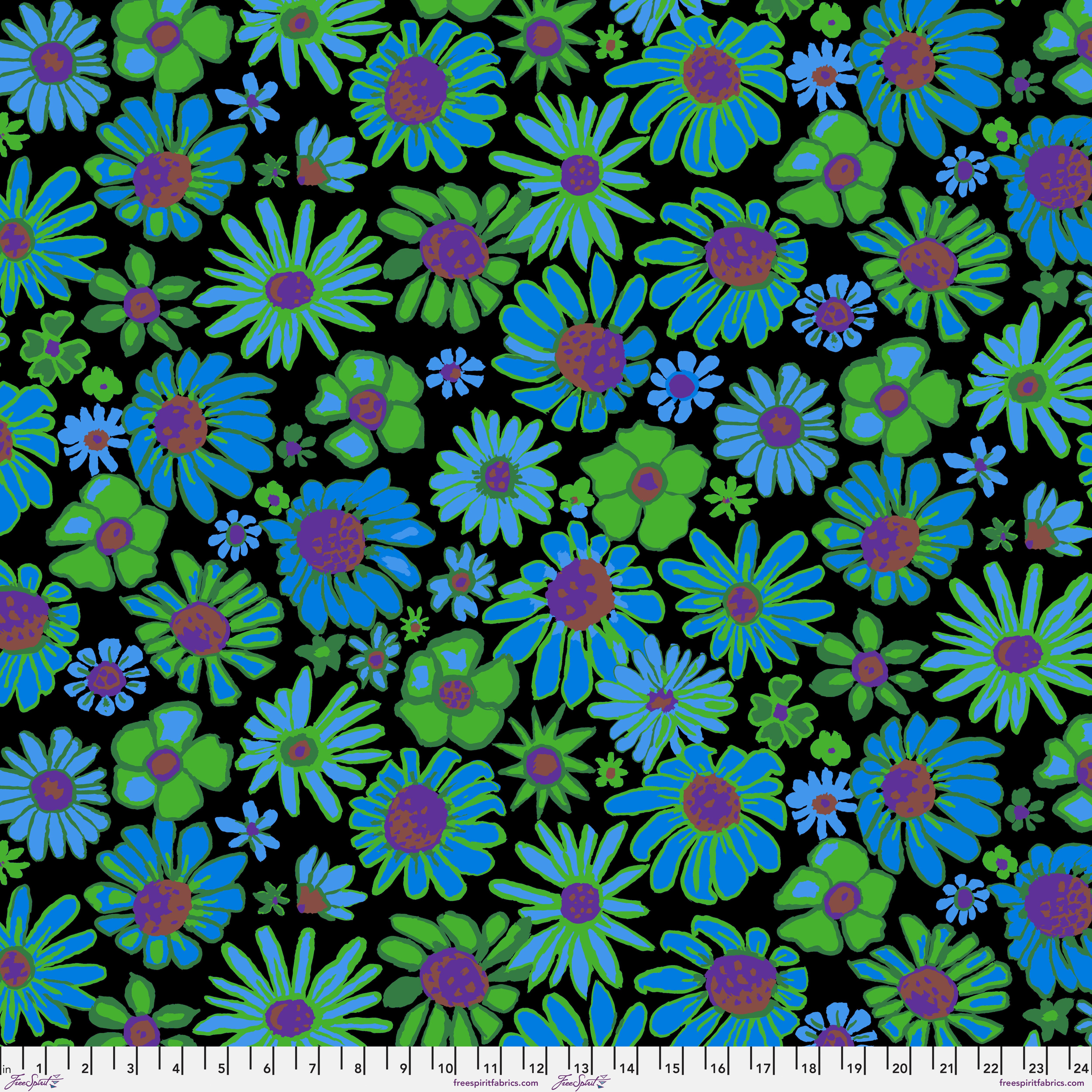August 2024 | Bloomers - Black by Brandon Mably for the Kaffe Fassett Collective | PWBM093.BLACK