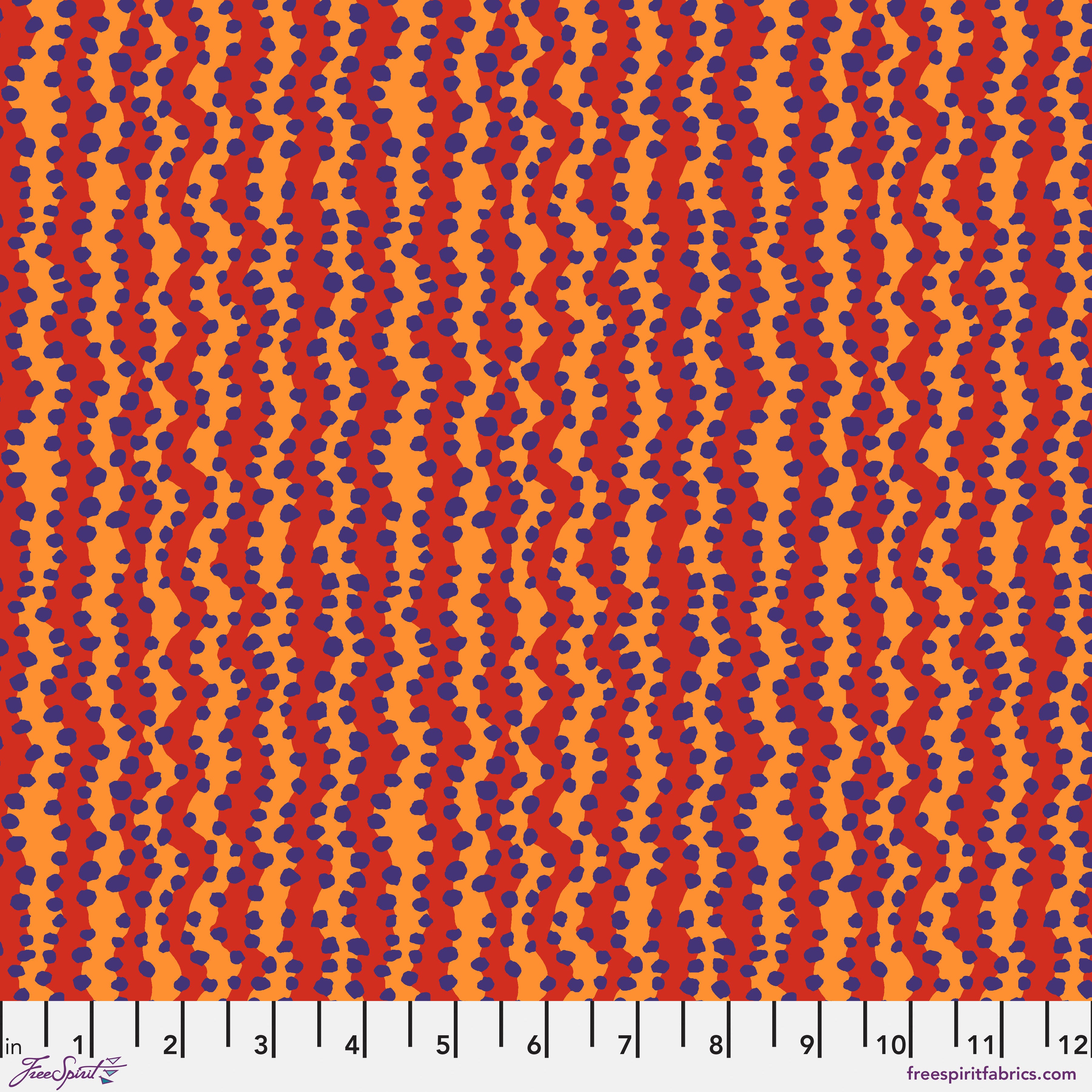 February 2025 | Small Bubble Stripe - Red by Kaffe Fassett Collective for Free Spirit | PWBM097.RED