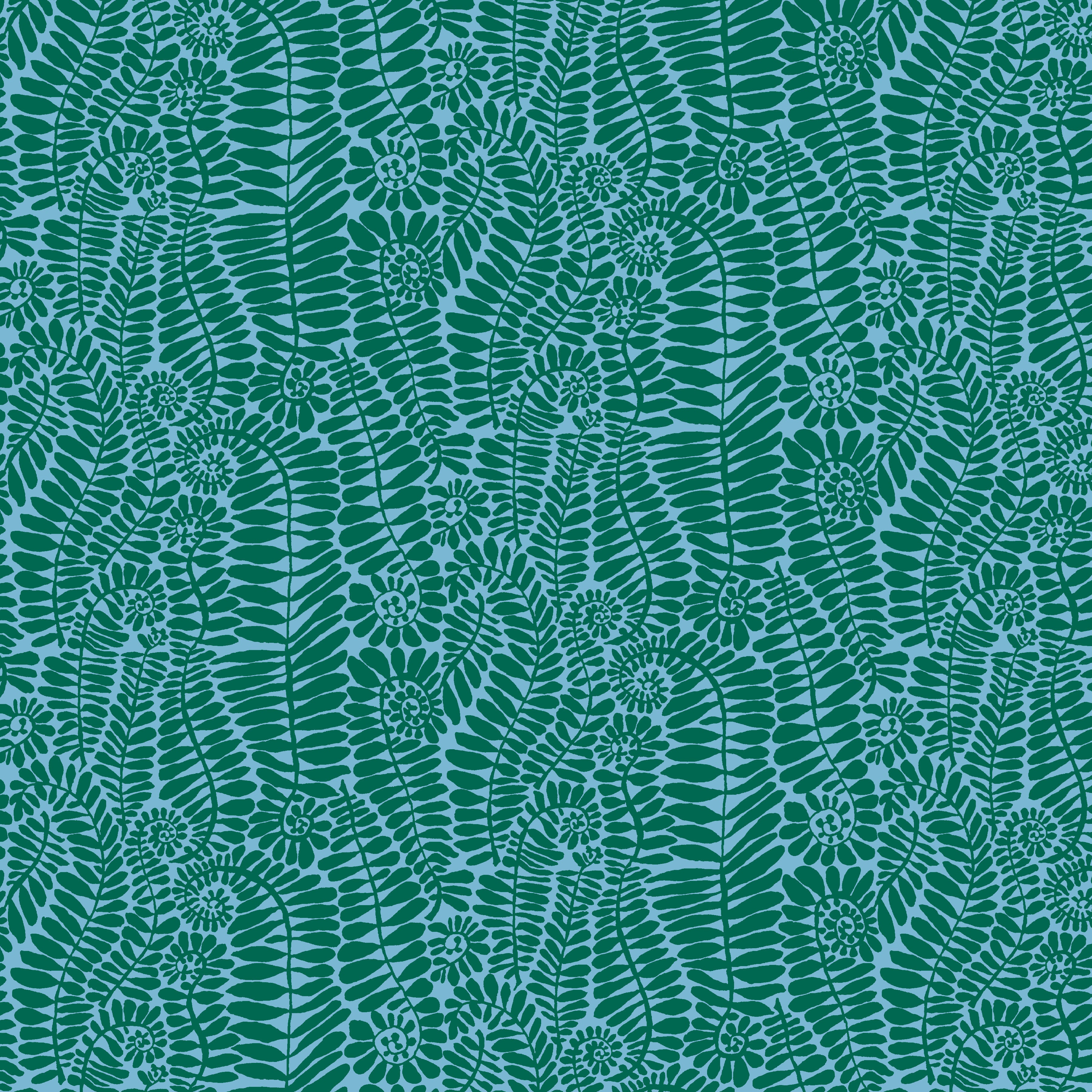 February 2025 | Small Fronds - Turquoise by Kaffe Fassett Collective for Free Spirit | PWBM098.TURQUOISE