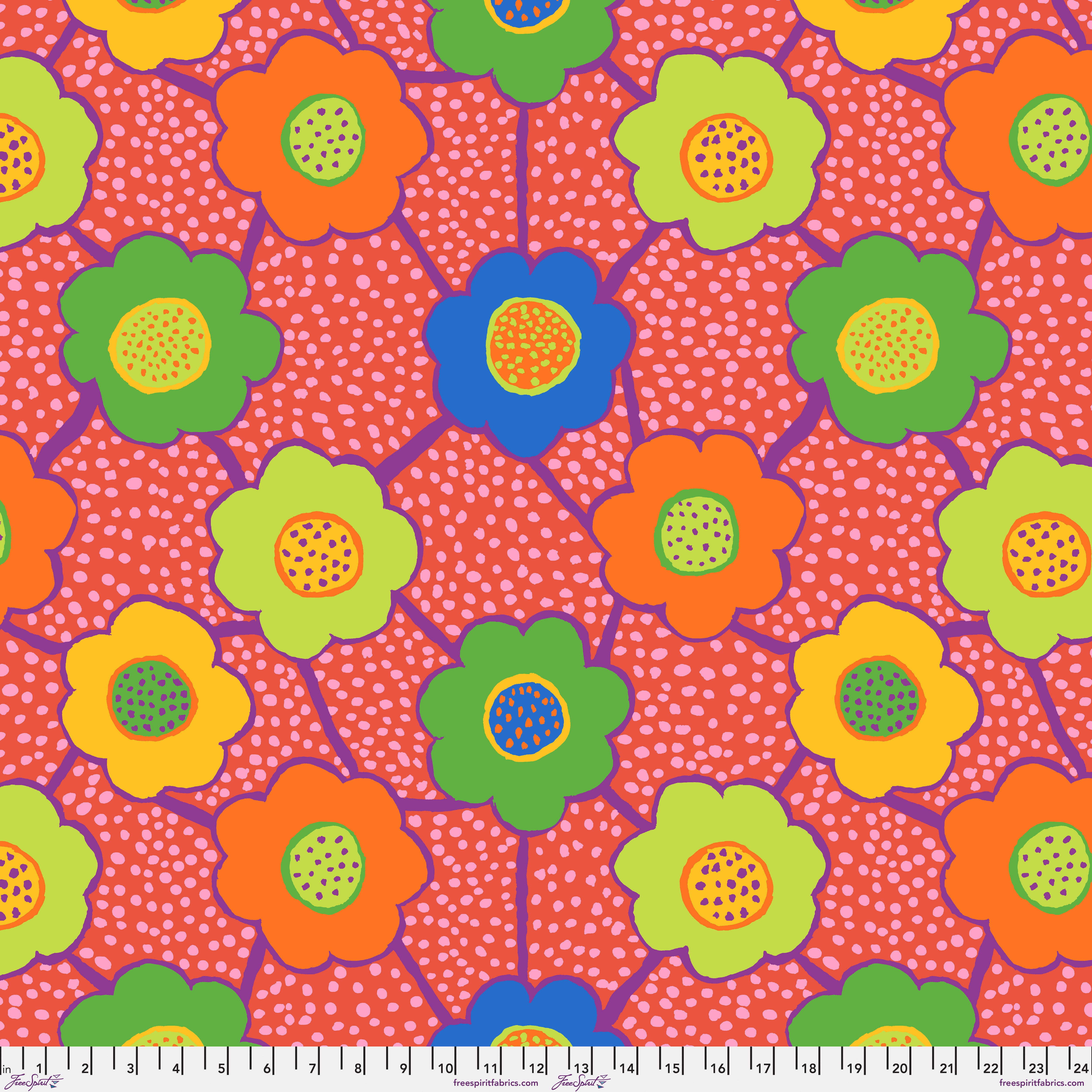 August 2025 | Floral Connections - Red by Kaffe Fassett Collective for FreeSpirit | PWBM099.RED