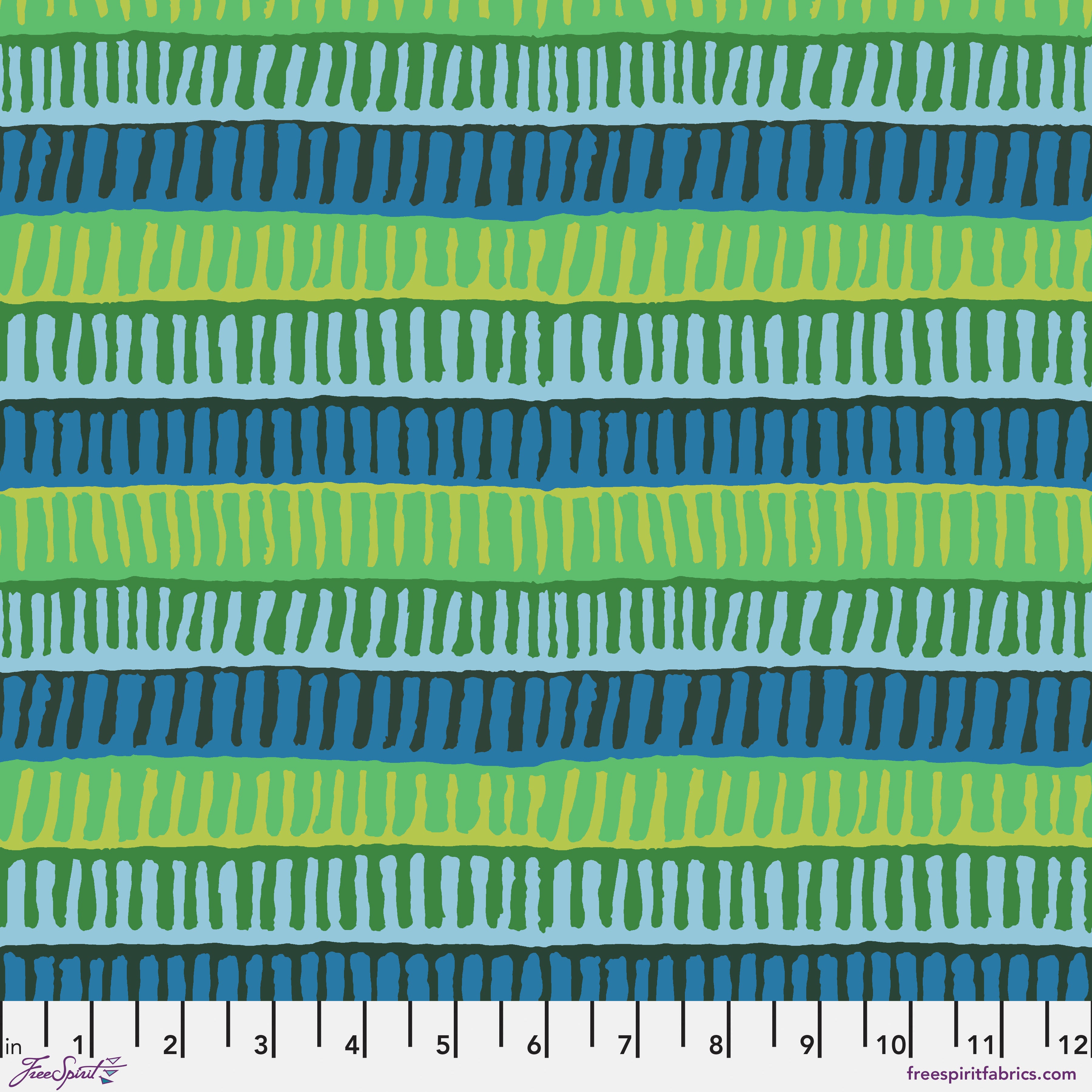 August 2025 | Zipper Stripe - Green by Kaffe Fassett Collective for FreeSpirit | PWBM103.GREEN