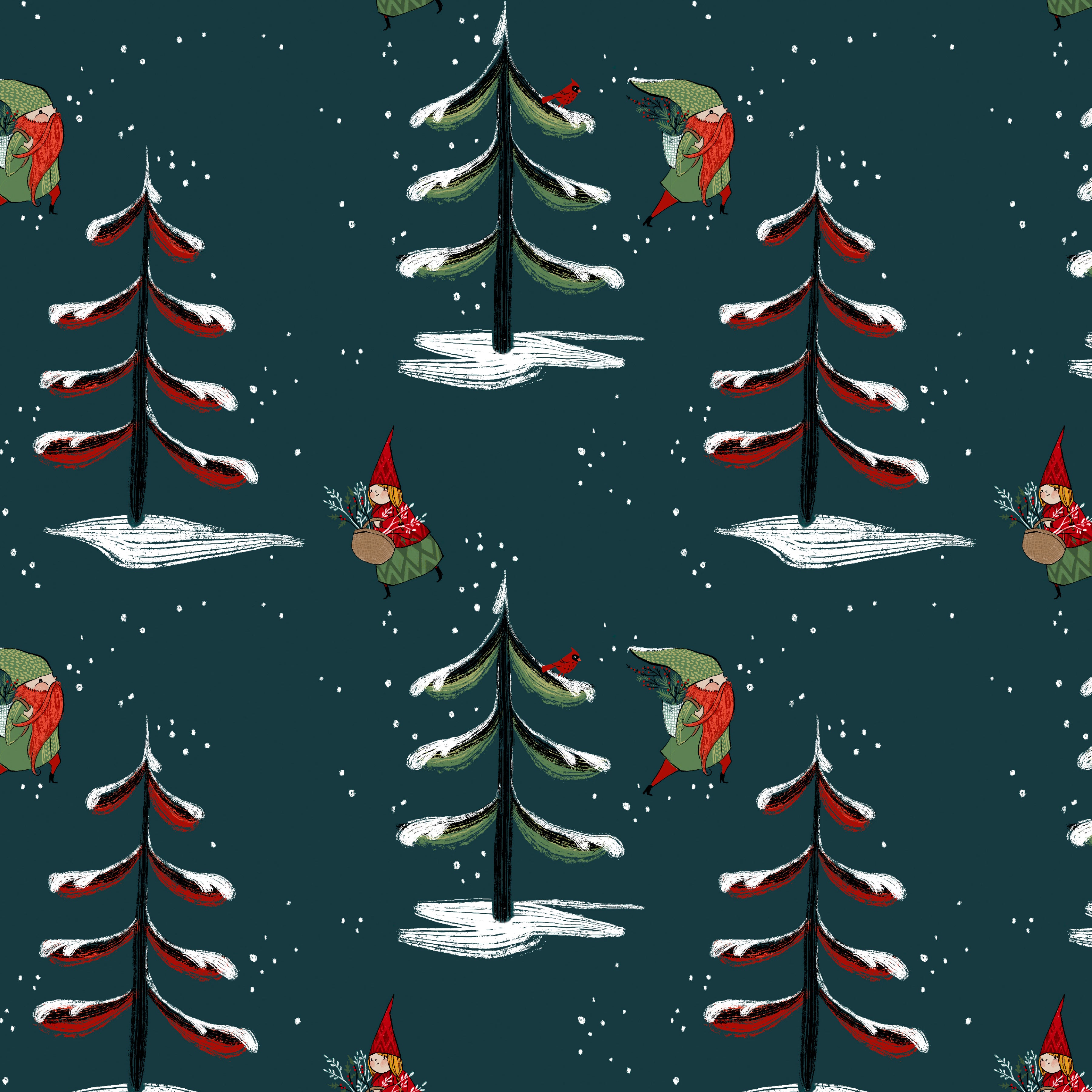 Enchanted Forest | Into the Forest - Dark Teal by Cori Dantini for Free Spirit | PWCD078.XDKTEAL