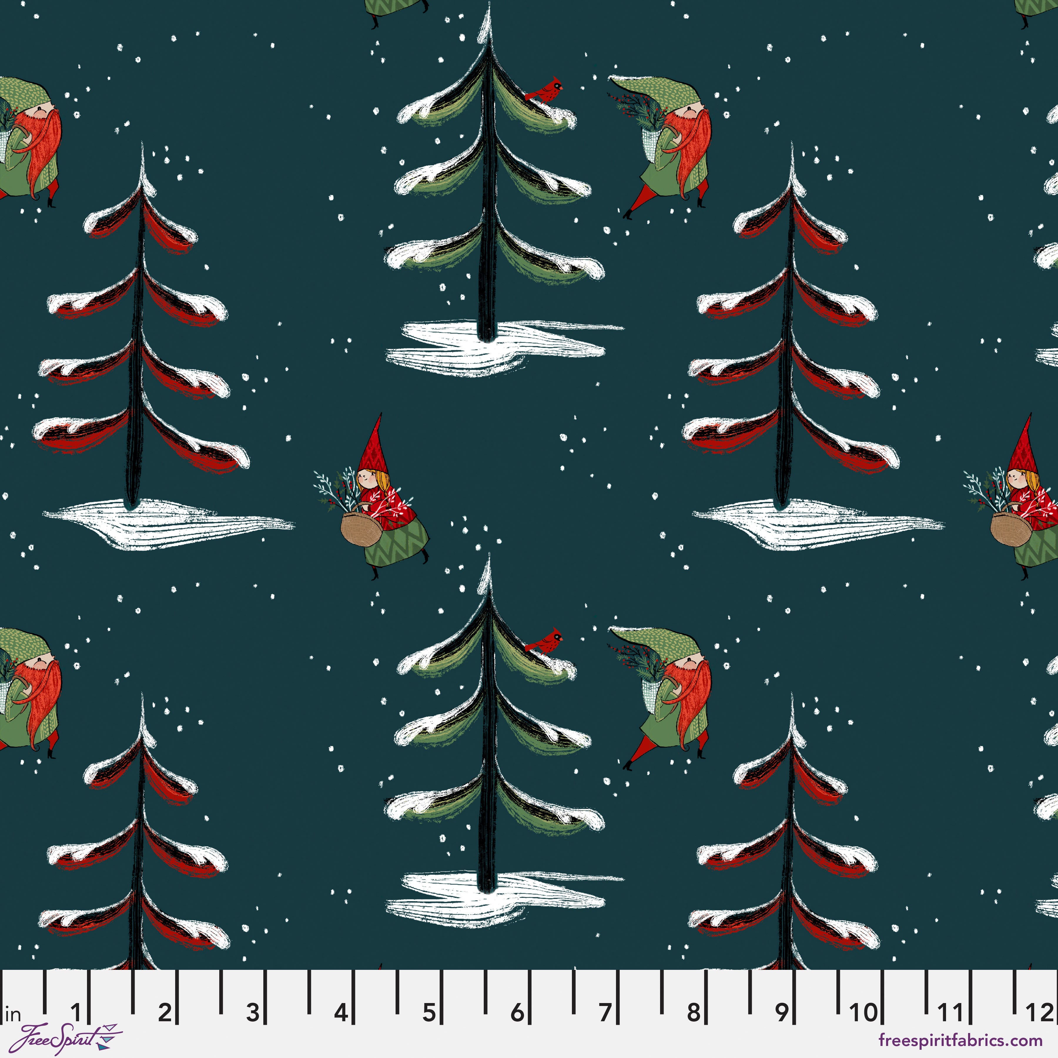 Enchanted Forest | Into the Forest - Dark Teal by Cori Dantini for Free Spirit | PWCD078.XDKTEAL