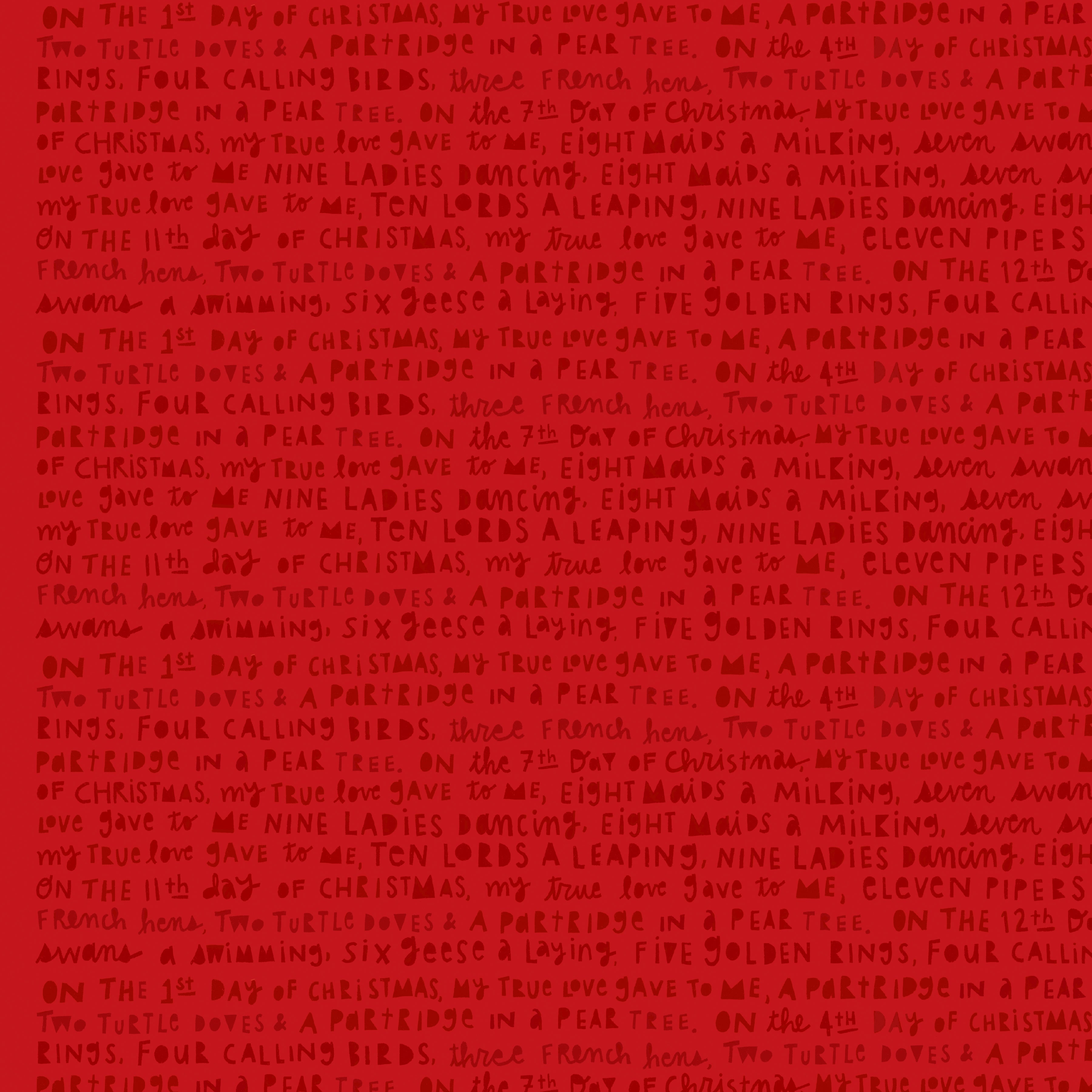 12 Days of Christmas | Sing Along - Red by Cori Dantini for FreeSpirit | PWCD137.XRED