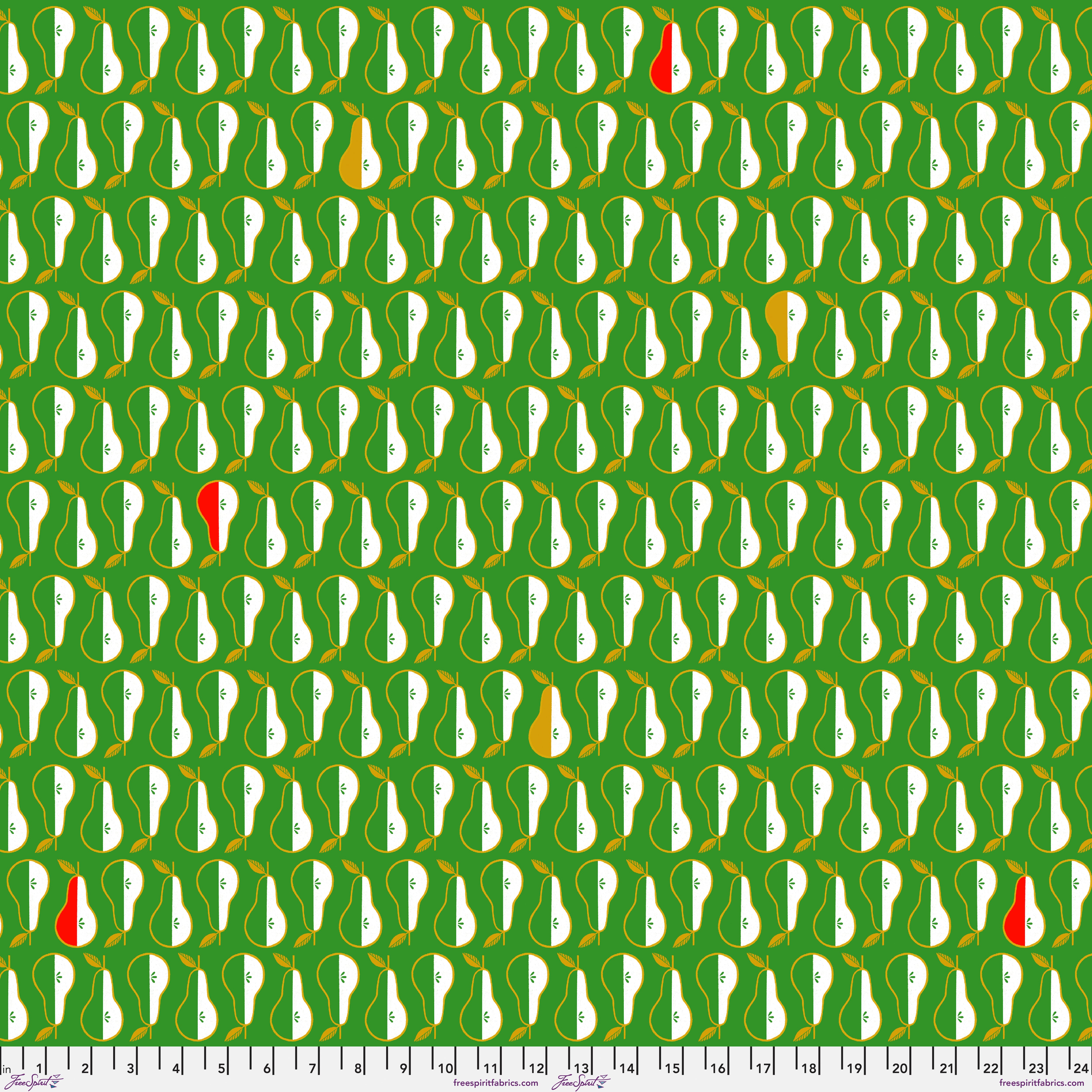 12 Days of Christmas | Pears - Pear Green by Cori Dantini for FreeSpirit | PWCD139.XPEAR