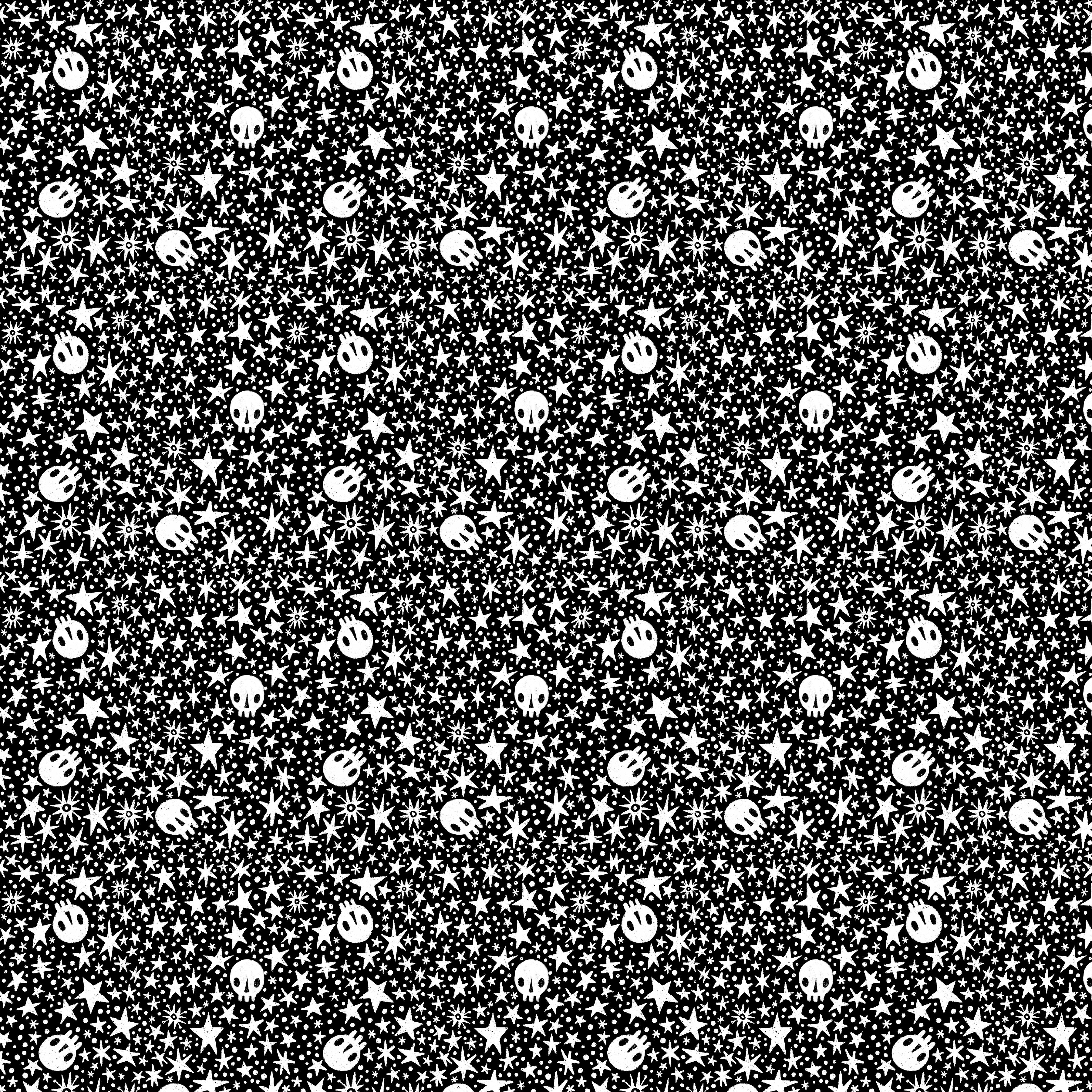 Witchy Ways | Starry Skulls - Black by Cori Dantini for FreeSpirit Fabrics | PWCD146.XBLACK