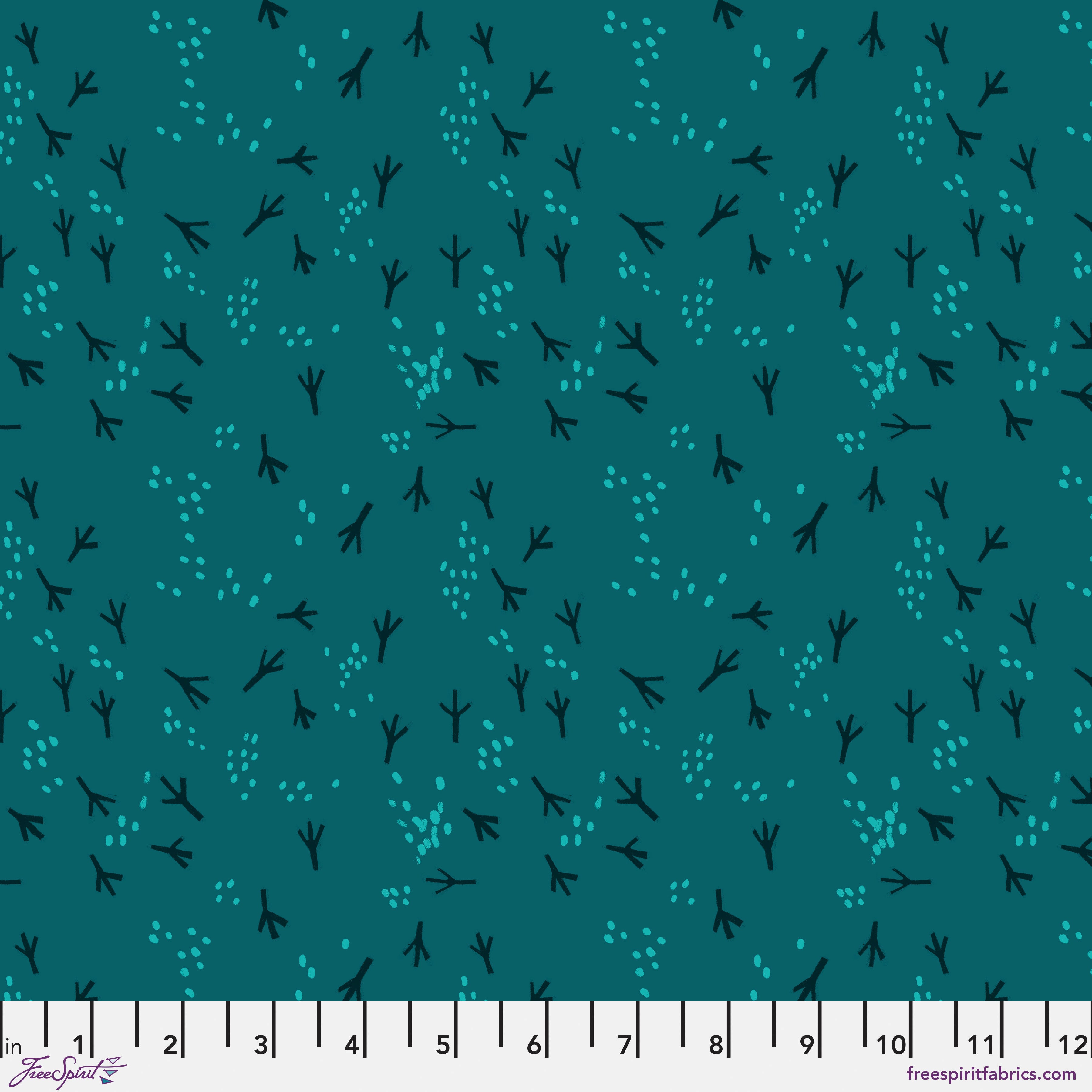 What the Birds Said | Fancy Feet - Teal by Cori Dantini for FreeSpirit | PWCD154.XTEAL