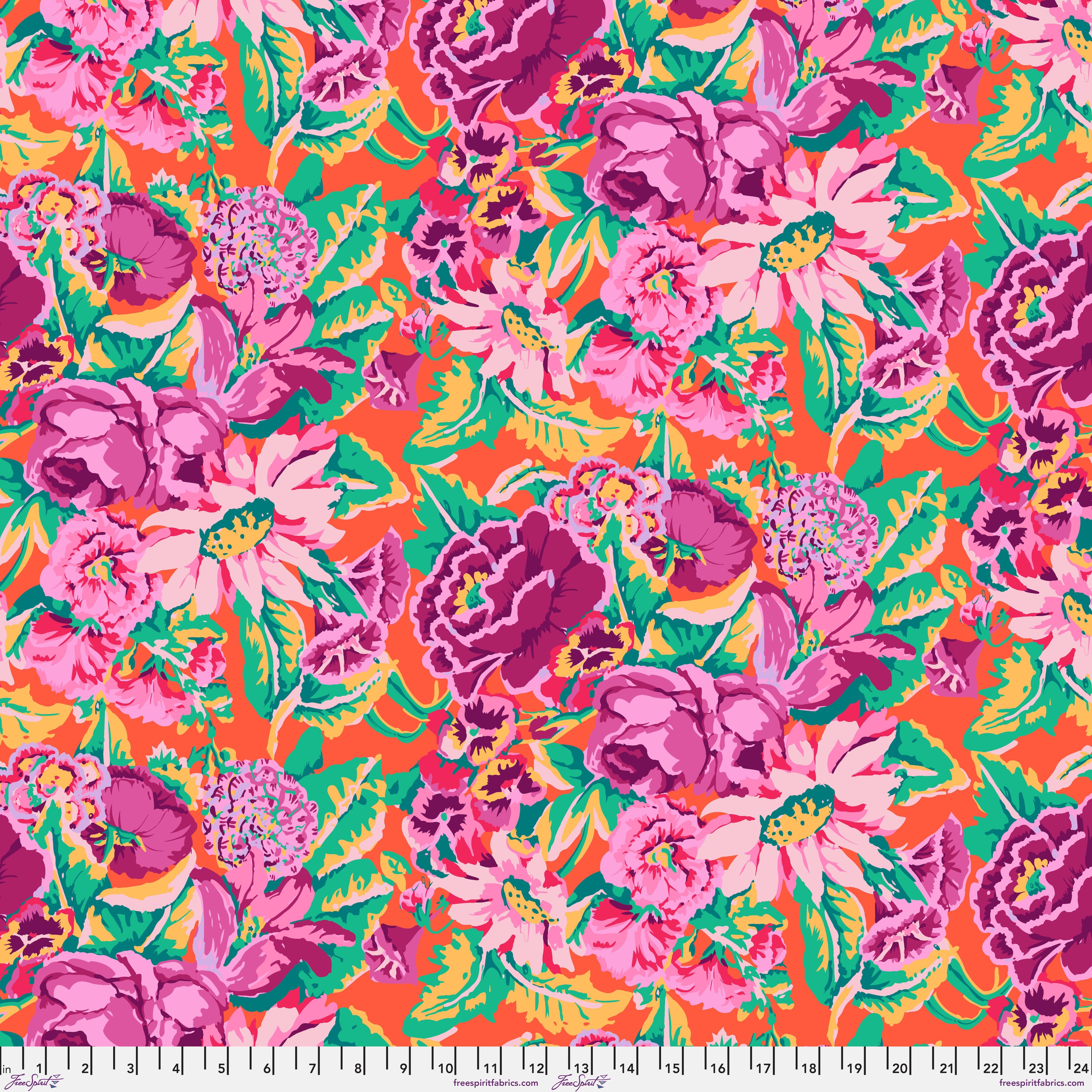Kaffe: From the Archives | Floral Dance - Magenta by Kaffe Fassett Collective for FreeSpirit | PWGP012.MAGENTA