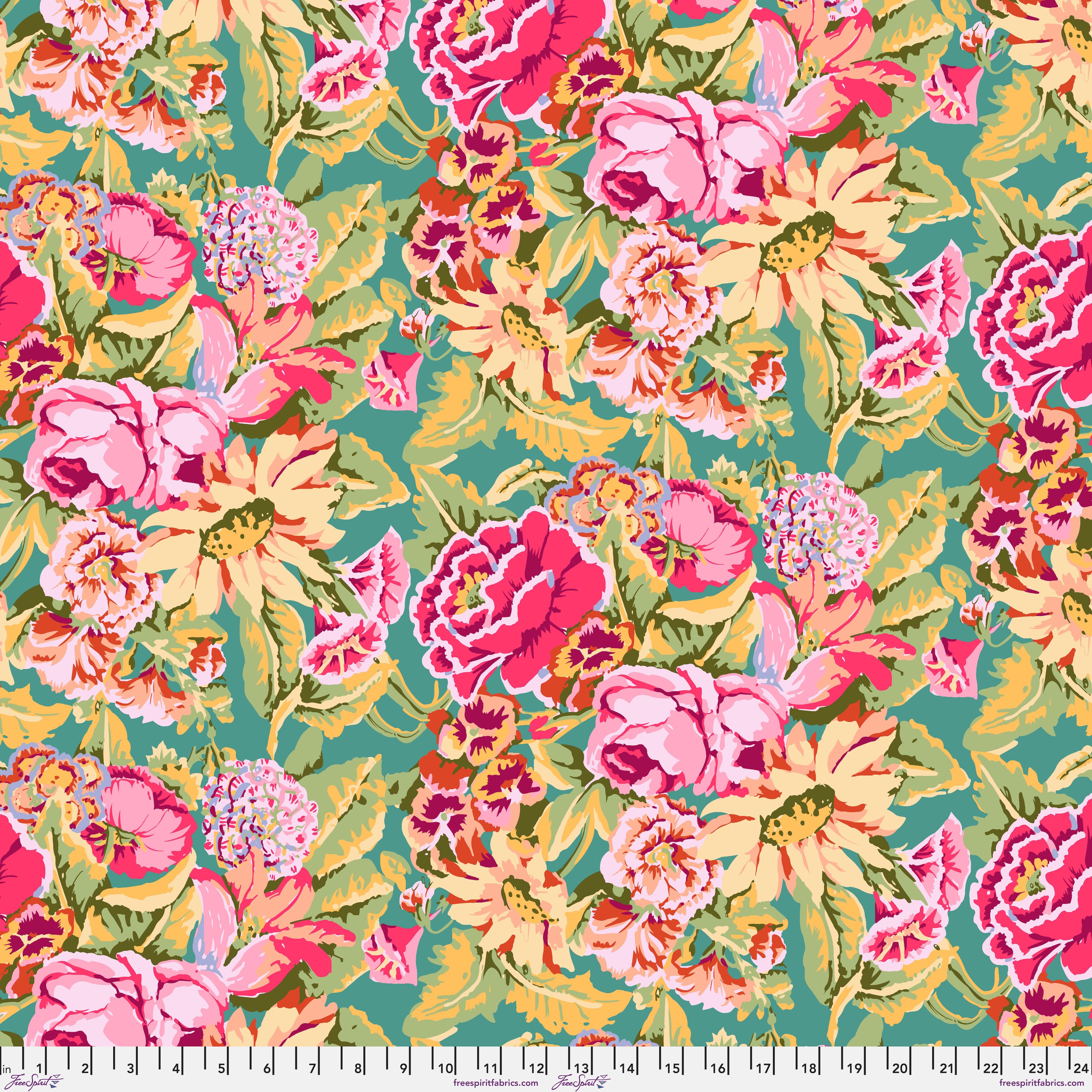 Kaffe: From the Archives | Floral Dance - Pink by Kaffe Fassett Collective for FreeSpirit | PWGP012.PINK