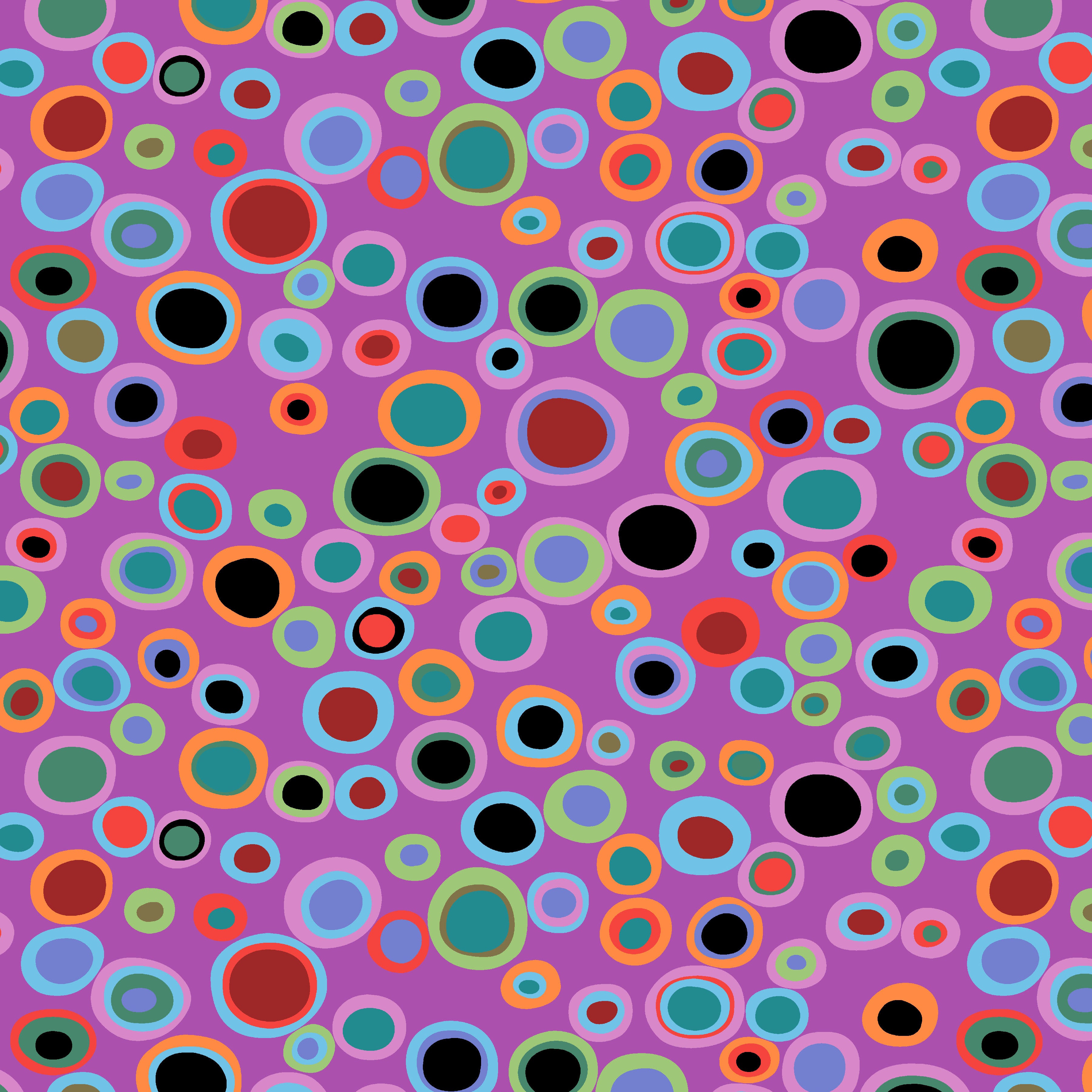 Kaffe: From the Archives | Bubbles - Plum by Kaffe Fassett Collective for FreeSpirit | PWGP015.PLUM