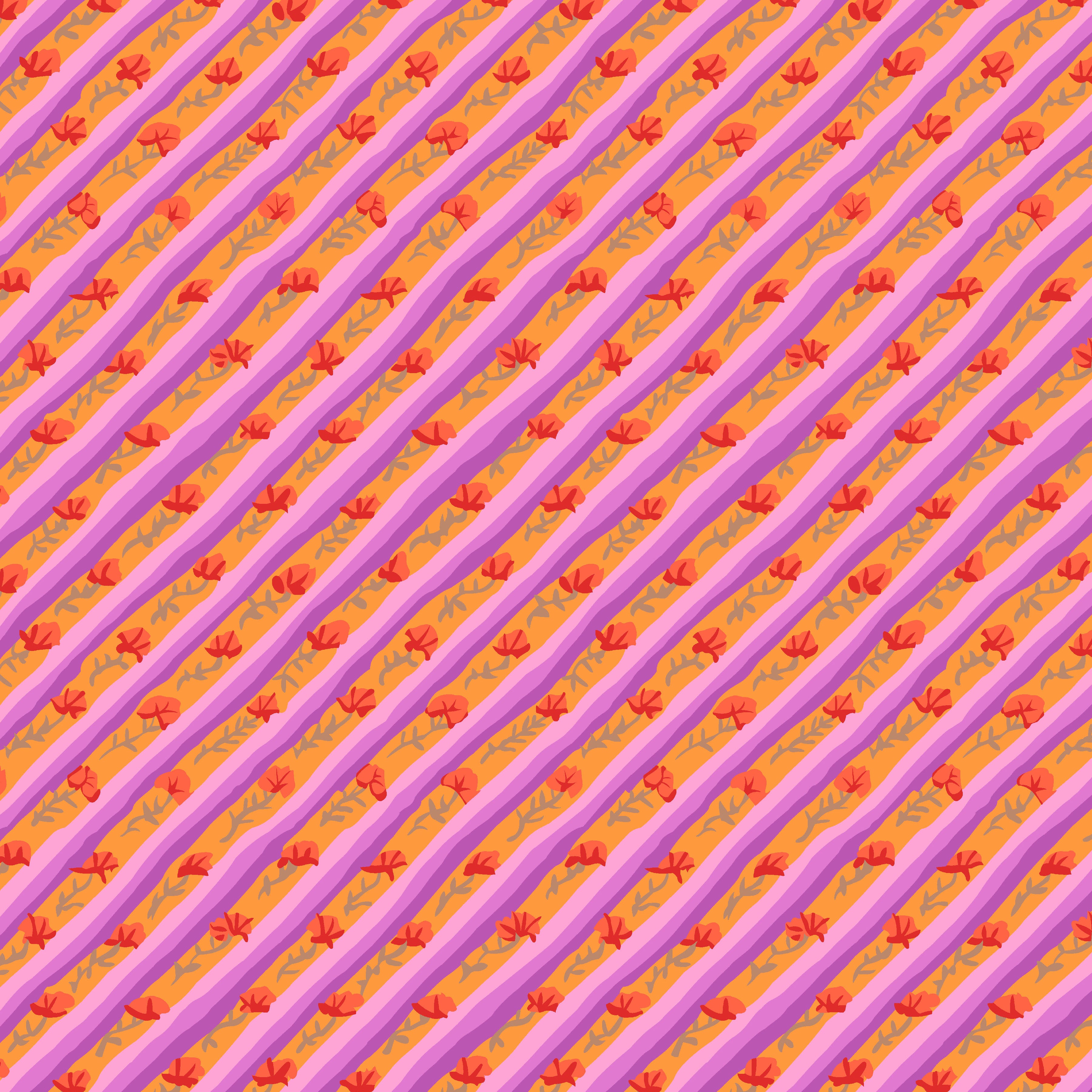 Kaffe: From the Archives | Diagonal Poppy - Lavender by Kaffe Fassett Collective for FreeSpirit | PWGP024.LAVENDER