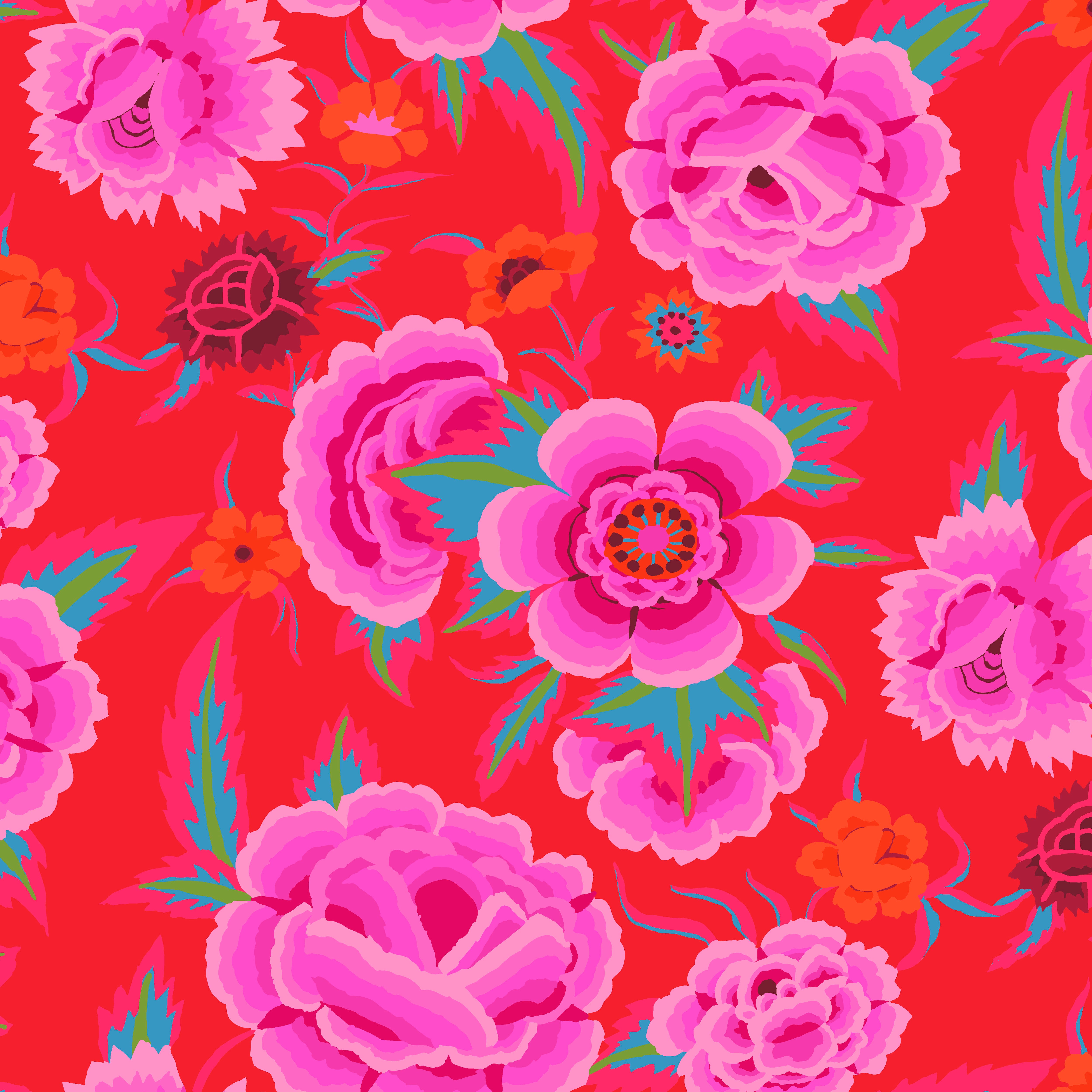 Stash | Embroidered Shawl - Magenta by Kaffe Fassett Collective for FreeSpirit | PWGP106.MAGENTA