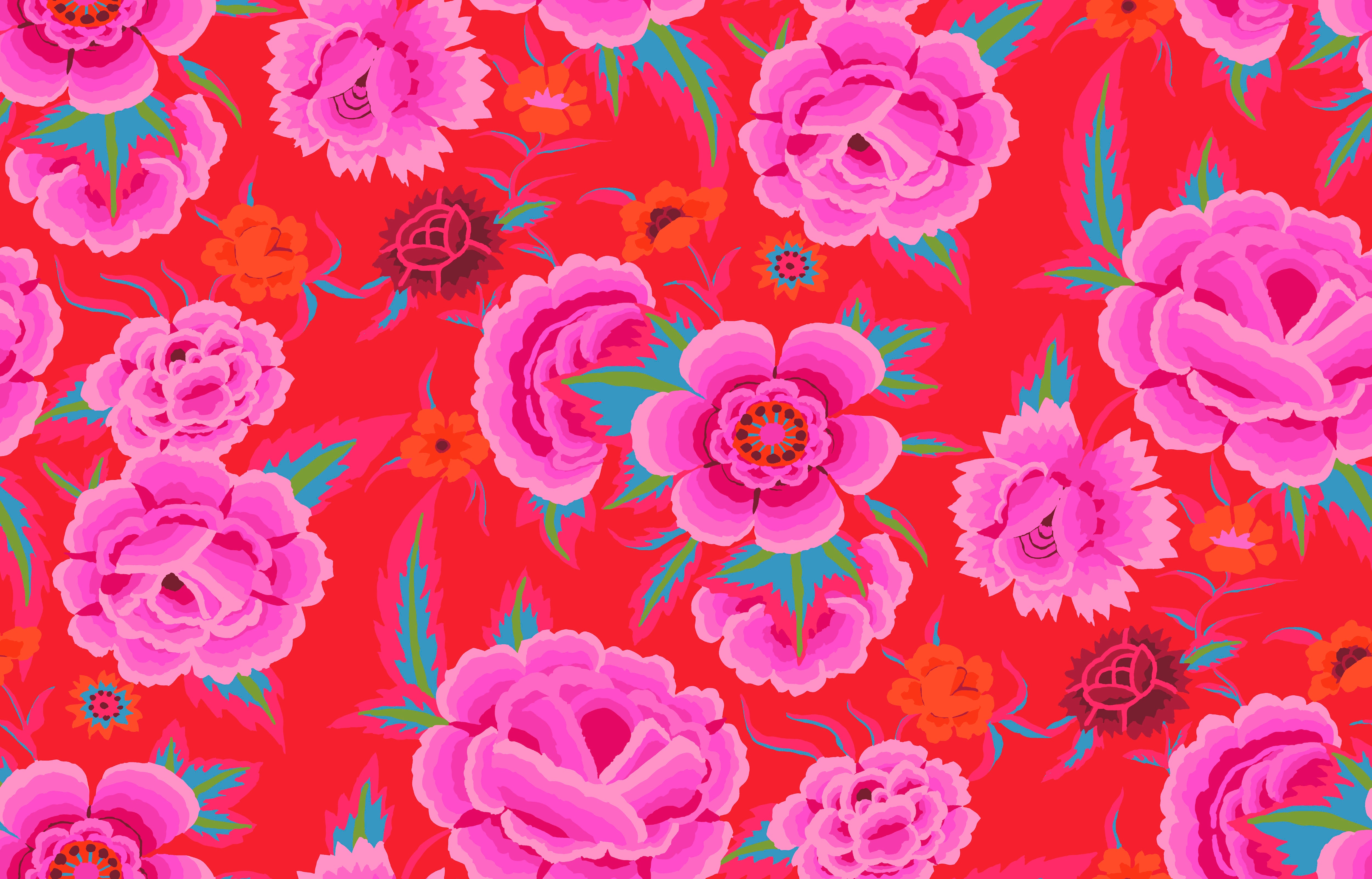 Stash | Embroidered Shawl - Magenta by Kaffe Fassett Collective for FreeSpirit | PWGP106.MAGENTA