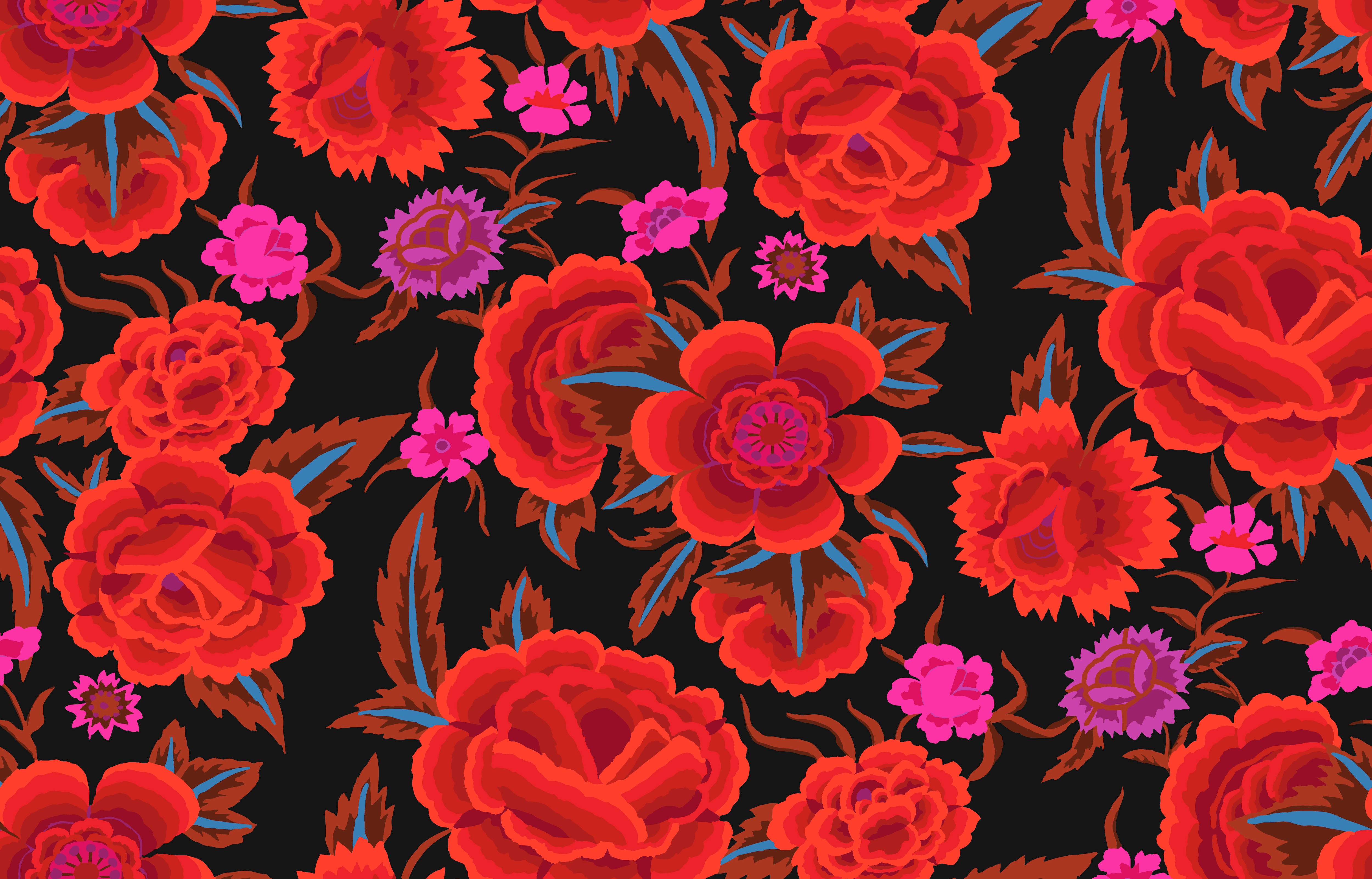 Stash | Embroidered Shawl - Red by Kaffe Fassett Collective for FreeSpirit | PWGP106.RED