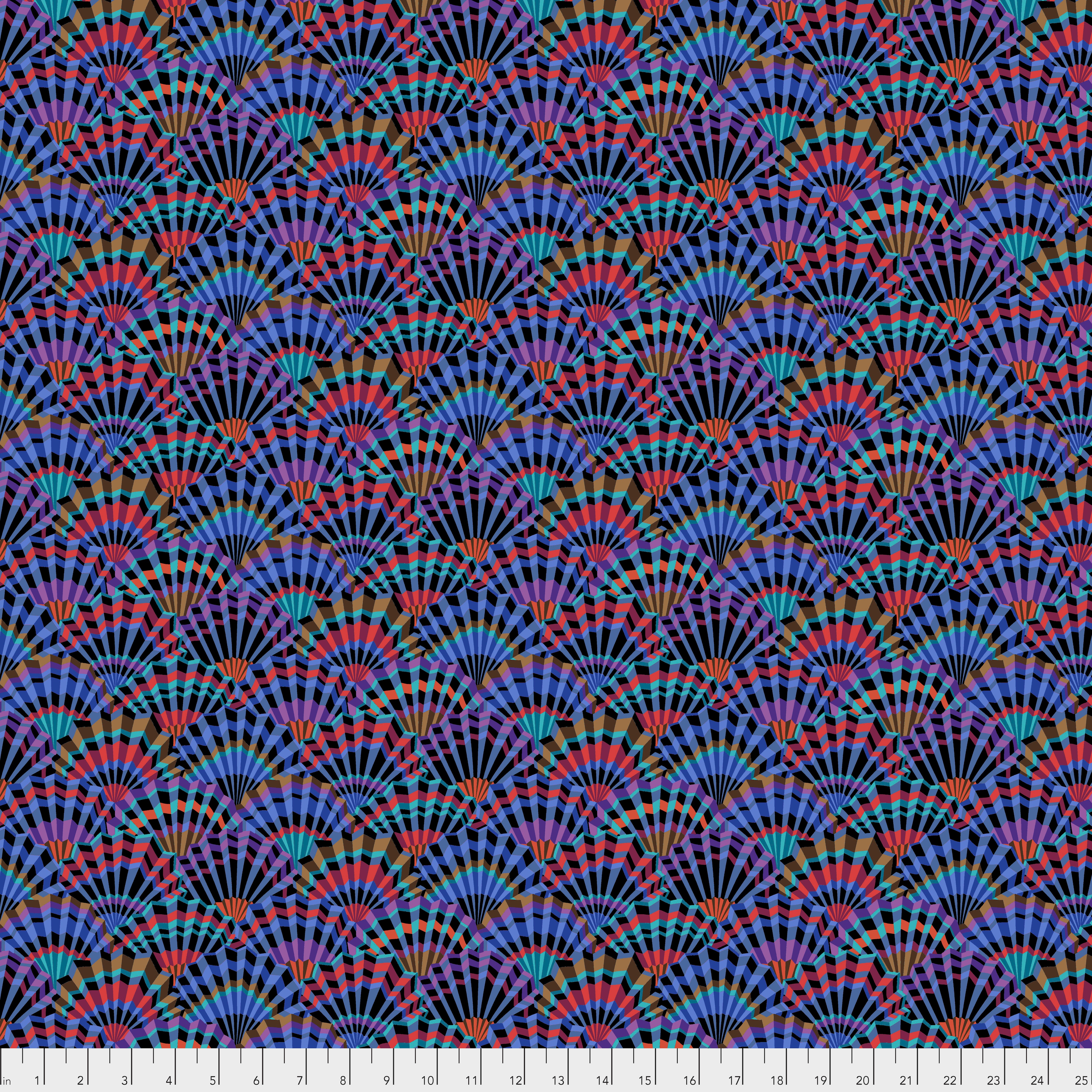 Stash | Paper Fans - Black by Kaffe Fassett for Free Spirit