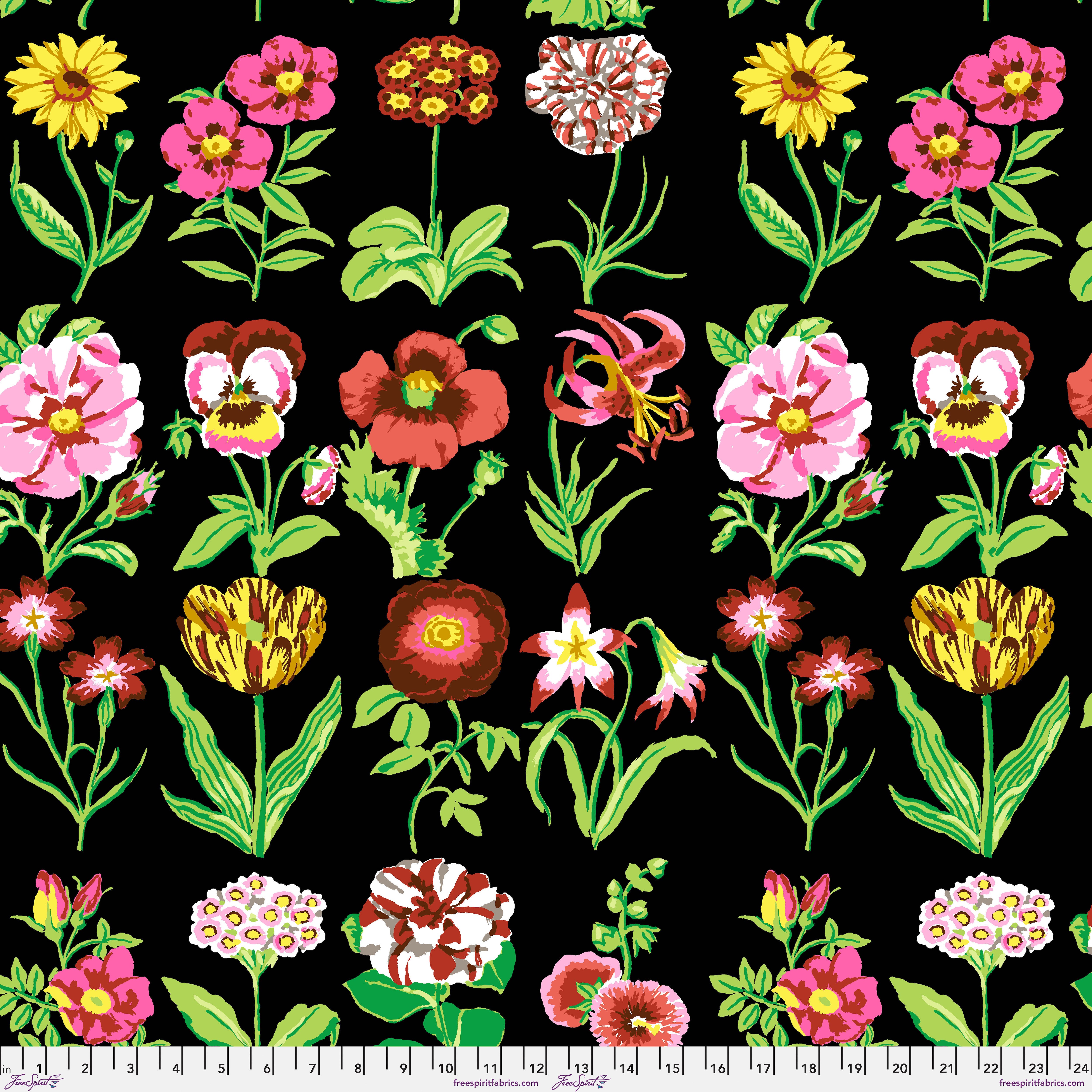 February 2025 | Flower Studies - Black by Kaffe Fassett Collective for Free Spirit | PWGP205.BLACK