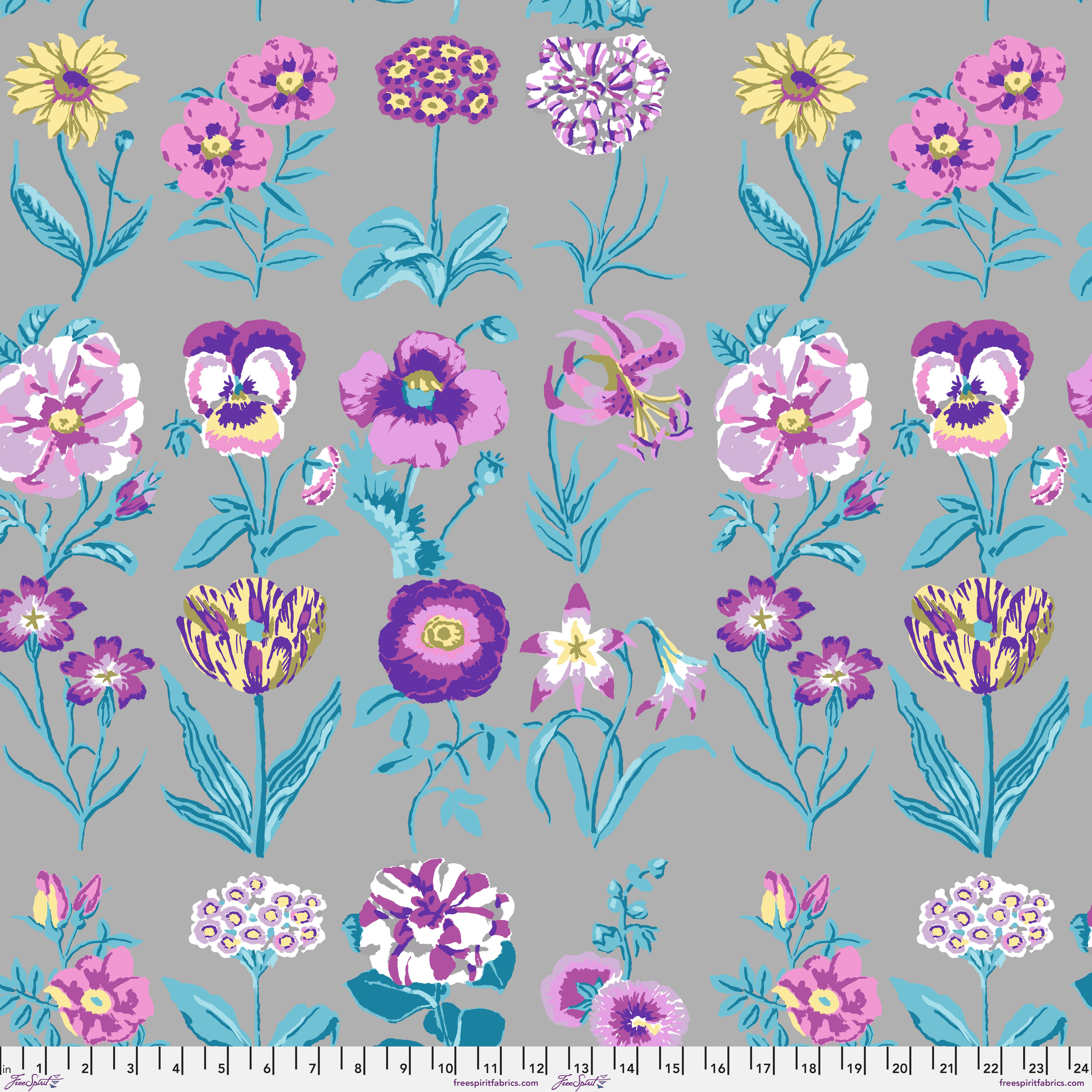 February 2025 | Flower Studies - Grey by Kaffe Fassett Collective for Free Spirit | PWGP205.GREY