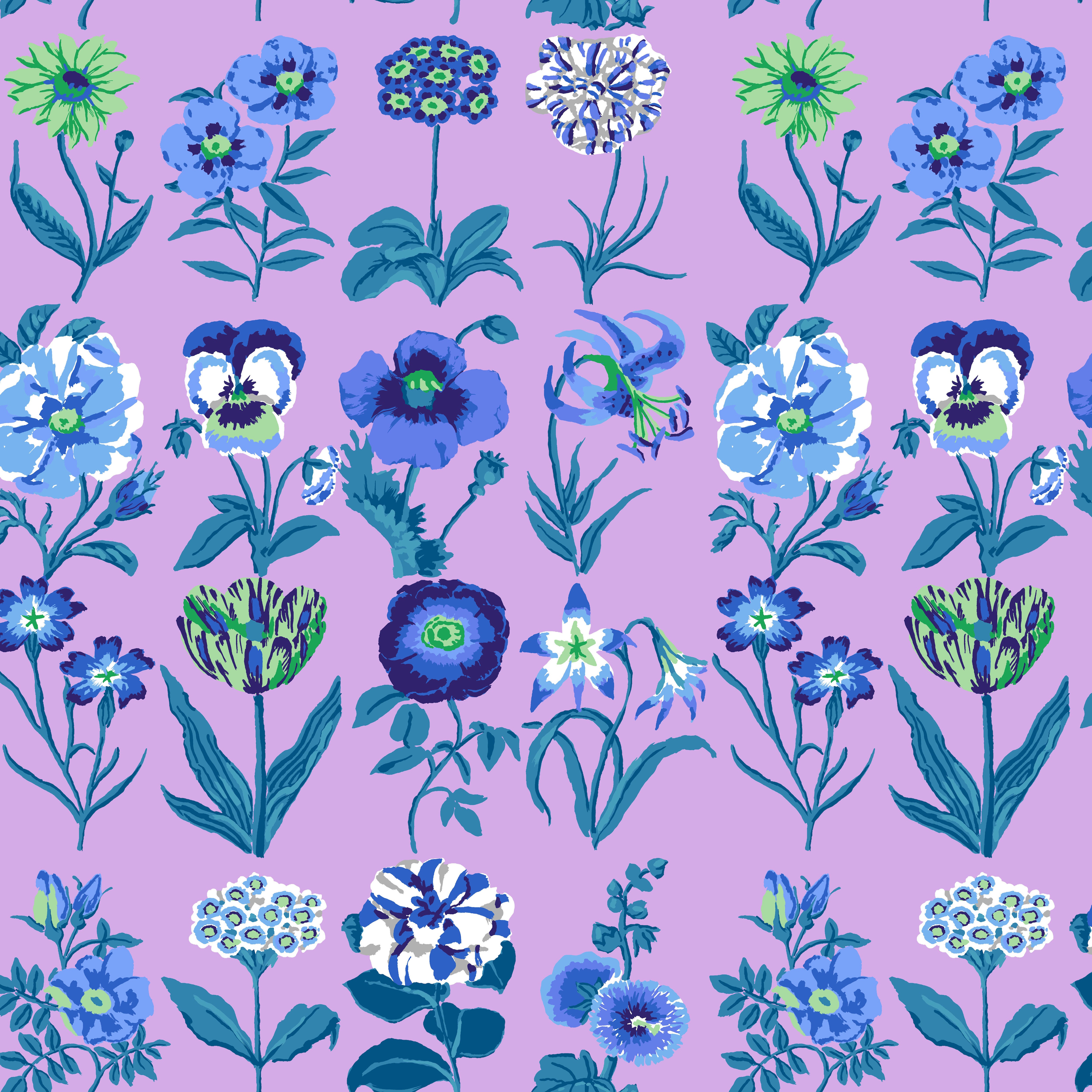 February 2025 | Flower Studies - Lilac by Kaffe Fassett Collective for Free Spirit | PWGP205.LILAC