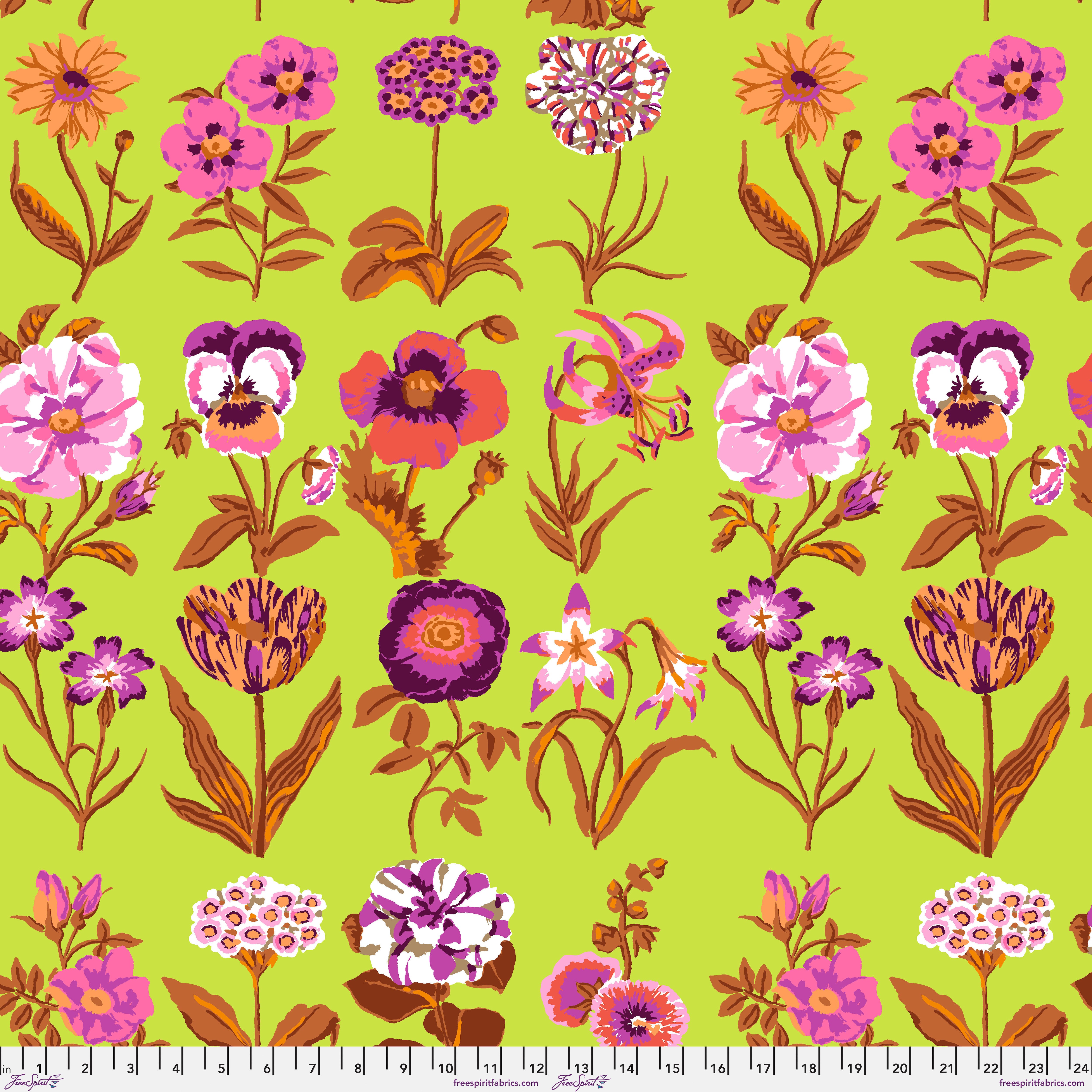 February 2025 | Flower Studies - Lime by Kaffe Fassett Collective for Free Spirit | PWGP205.LIME