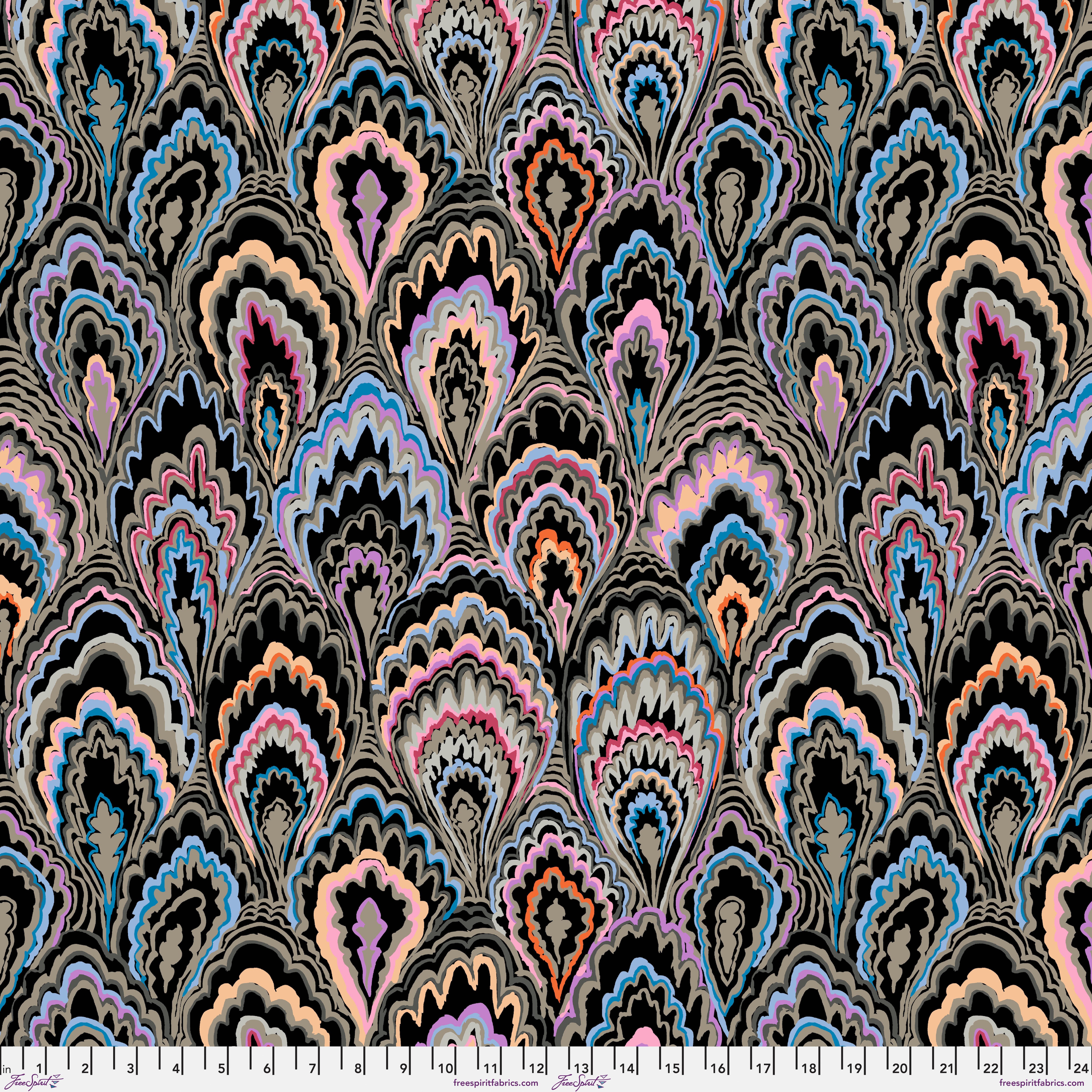 February 2025 | Marble Scallops - Black by Kaffe Fassett Collective for Free Spirit | PWGP207.BLACK