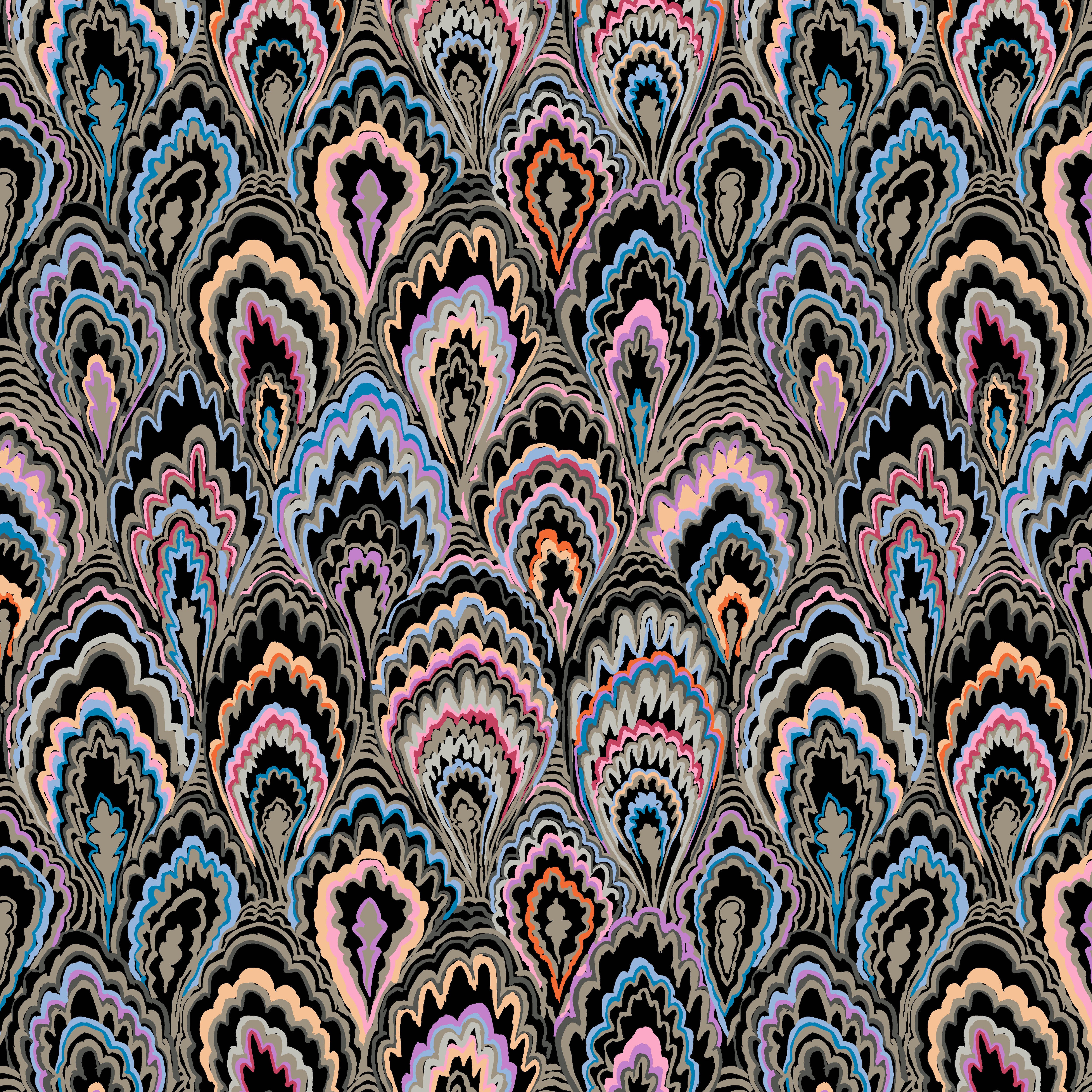 February 2025 | Marble Scallops - Black by Kaffe Fassett Collective for Free Spirit | PWGP207.BLACK