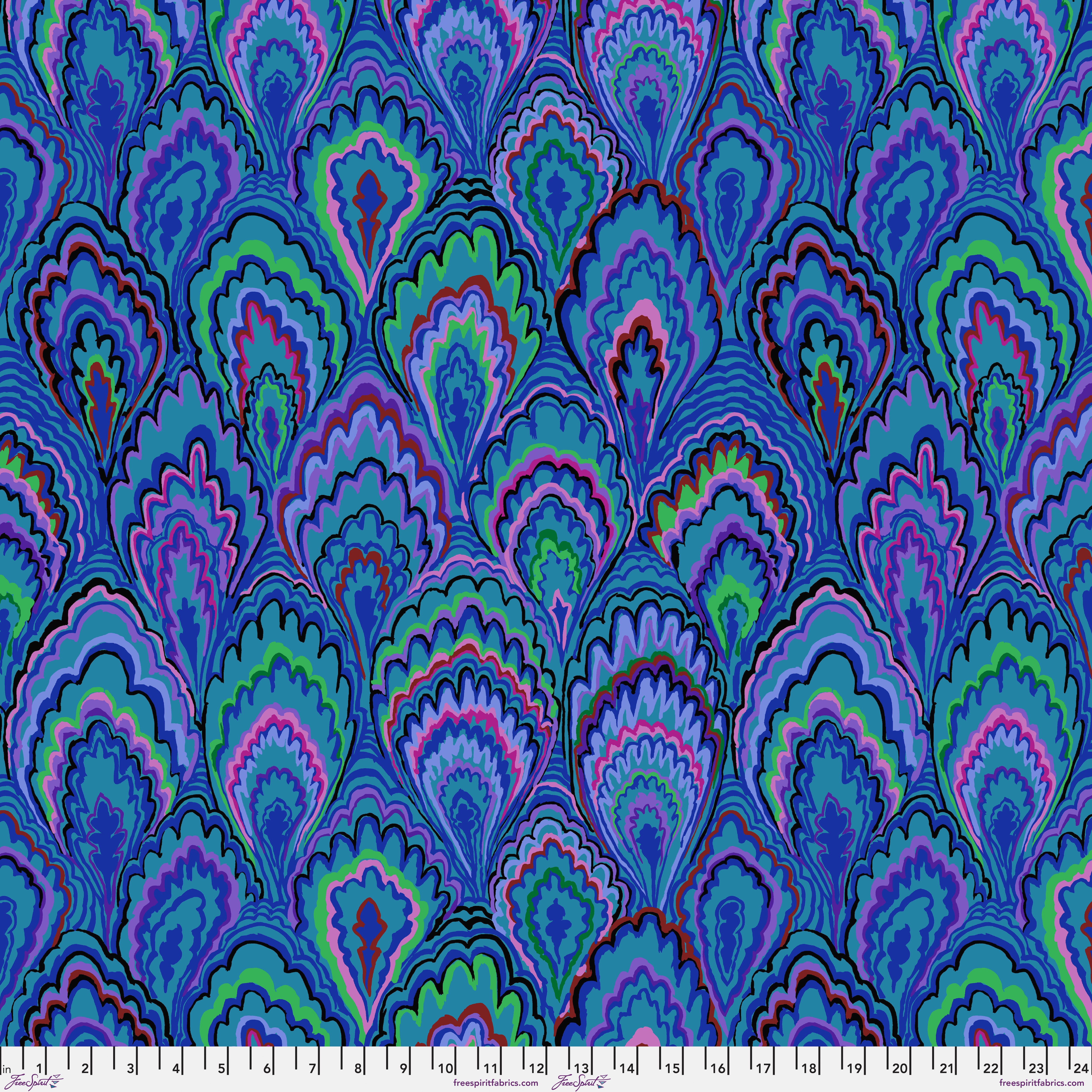 February 2025 | Marble Scallops - Blue by Kaffe Fassett Collective for Free Spirit | PWGP207.BLUE