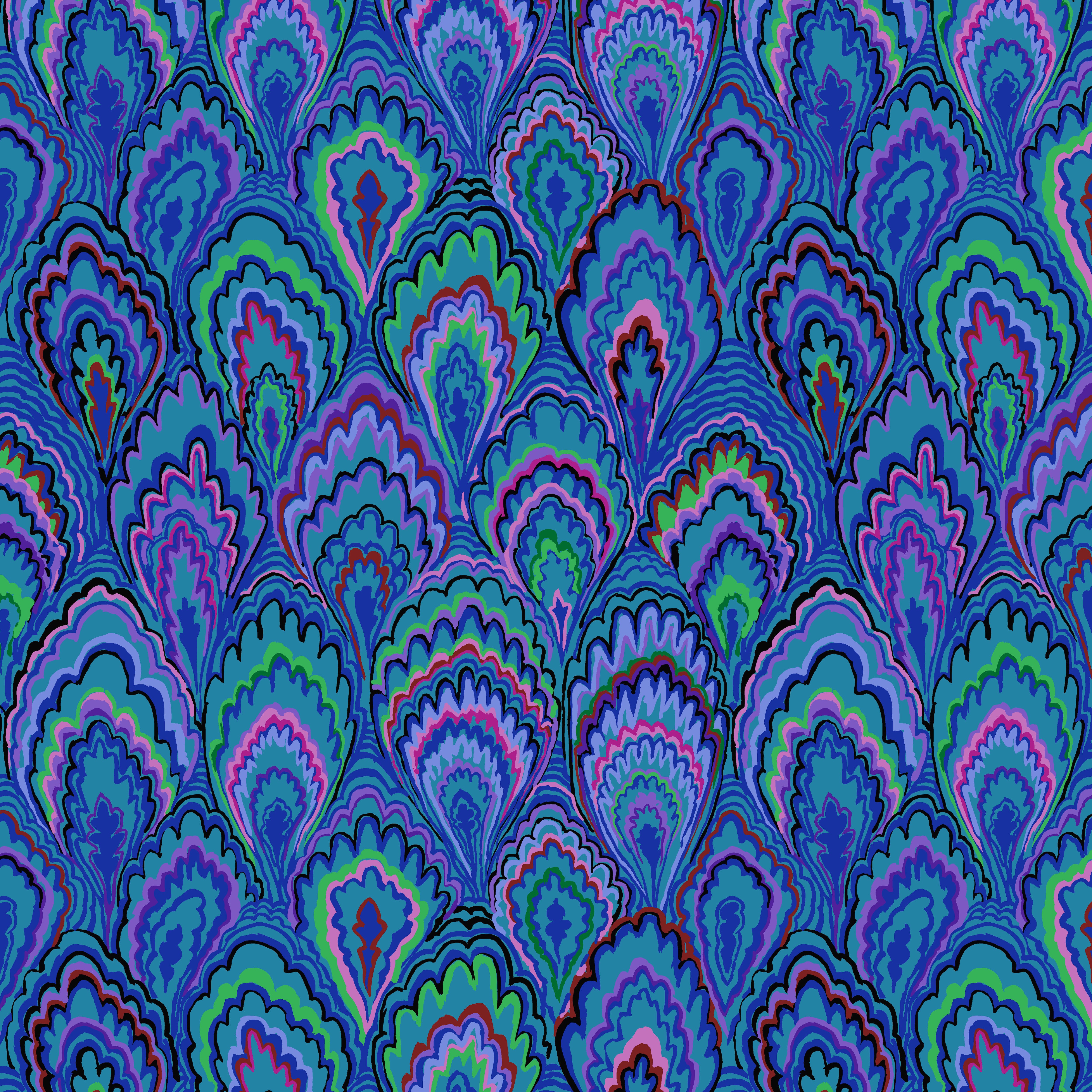 February 2025 | Marble Scallops - Blue by Kaffe Fassett Collective for Free Spirit | PWGP207.BLUE