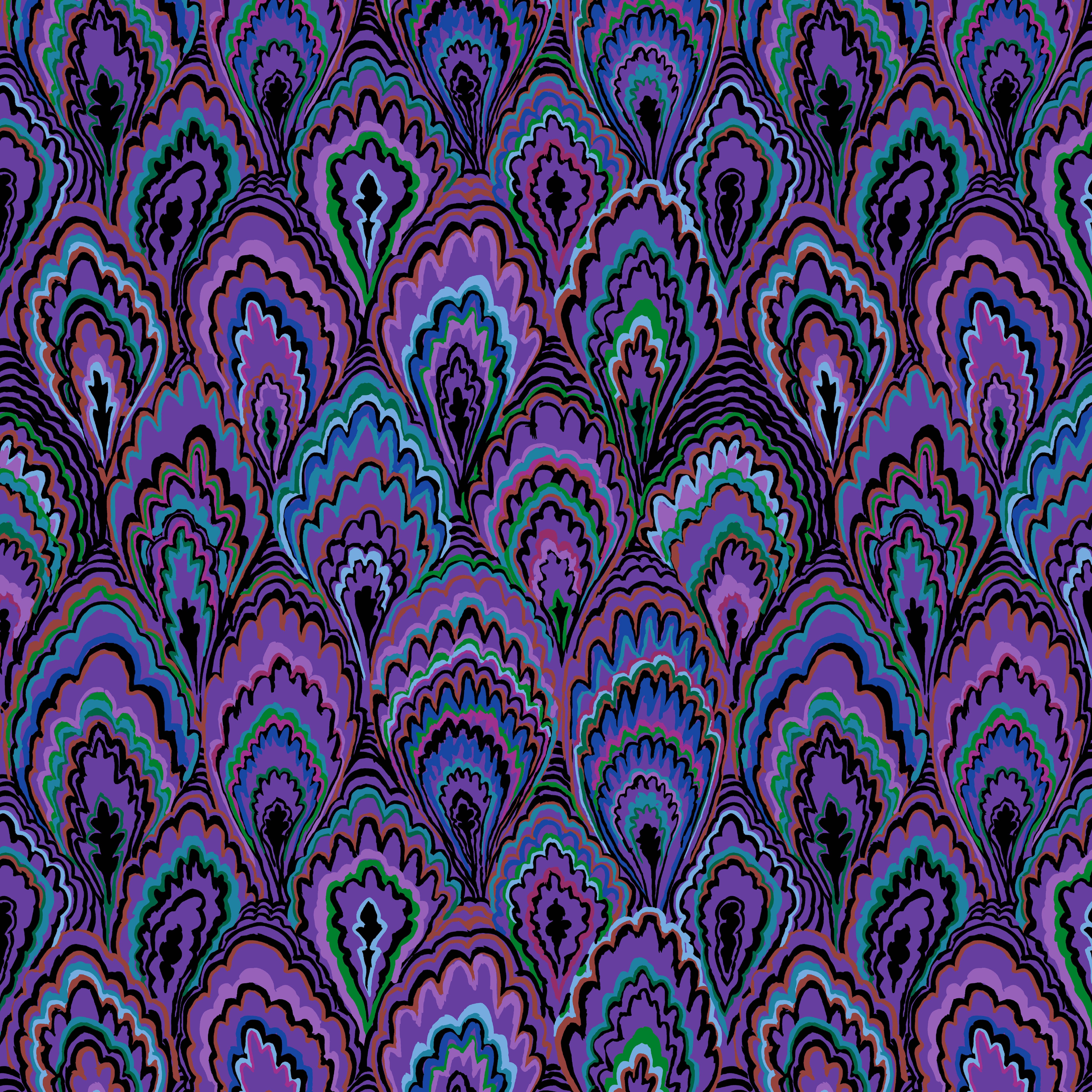 February 2025 | Marble Scallops - Purple by Kaffe Fassett Collective for Free Spirit | PWGP207.PURPLE
