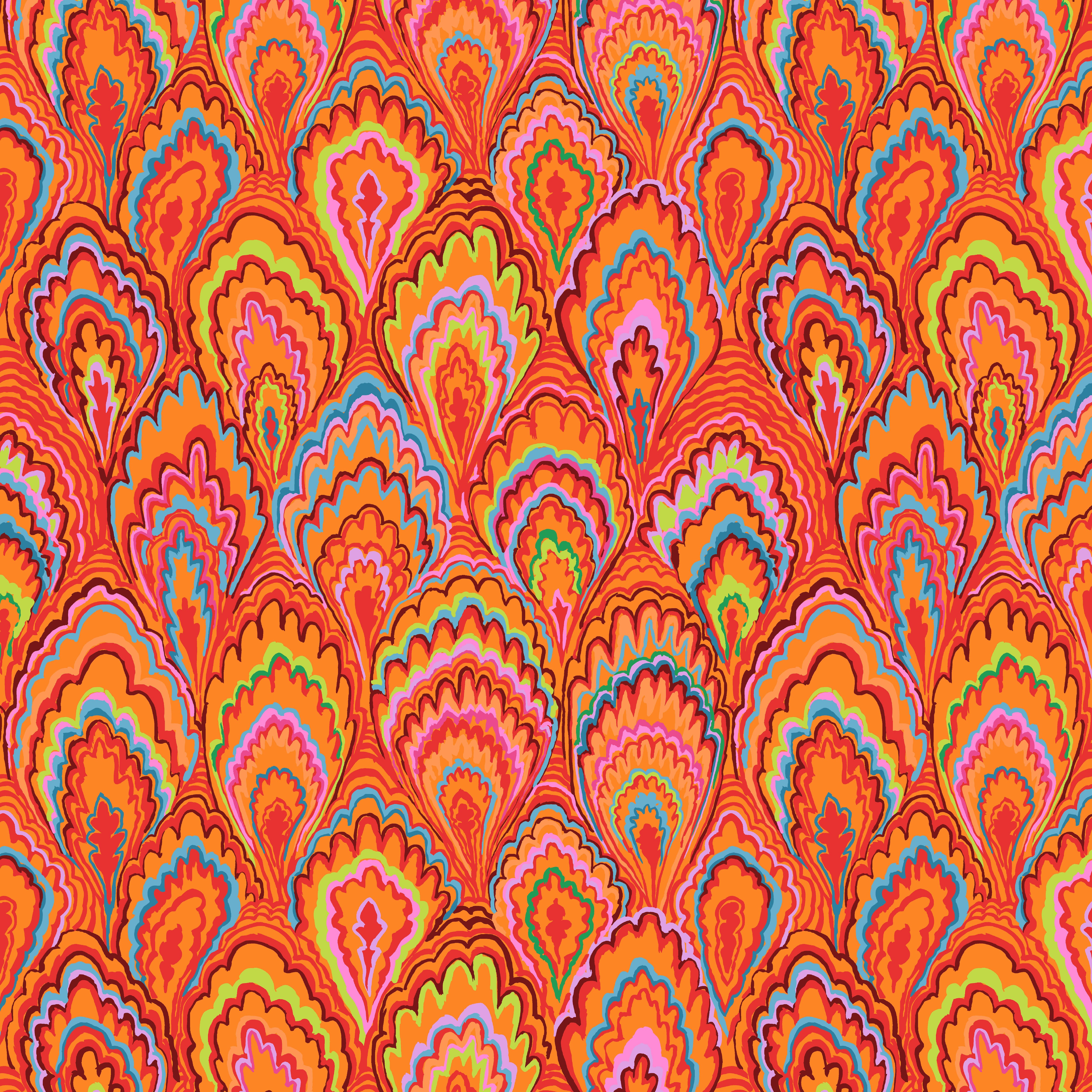 February 2025 | Marble Scallops - Red by Kaffe Fassett Collective for Free Spirit | PWGP207.RED