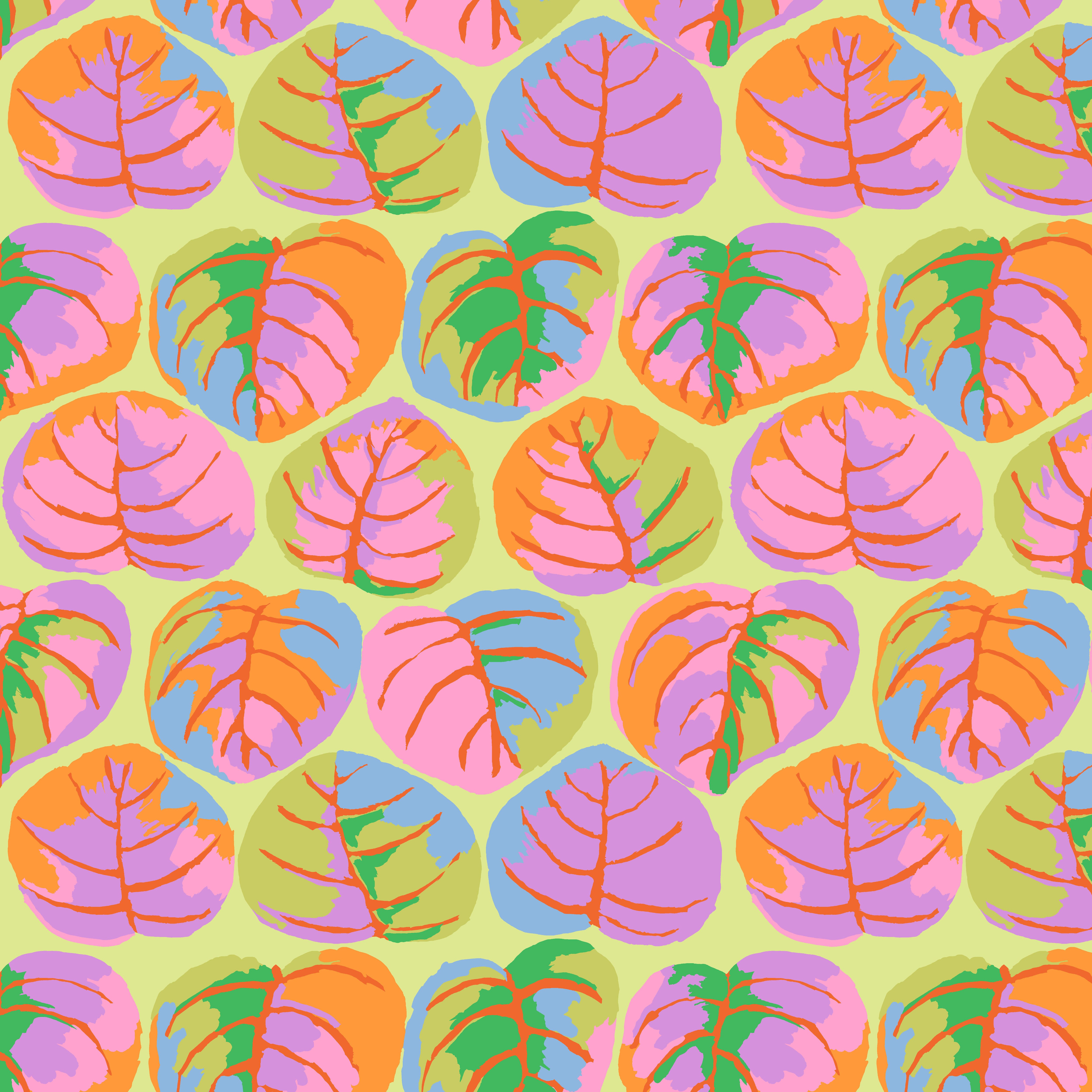 February 2025 | Palm Leaves - Pastel by Kaffe Fassett Collective for Free Spirit | PWGP208.PASTEL
