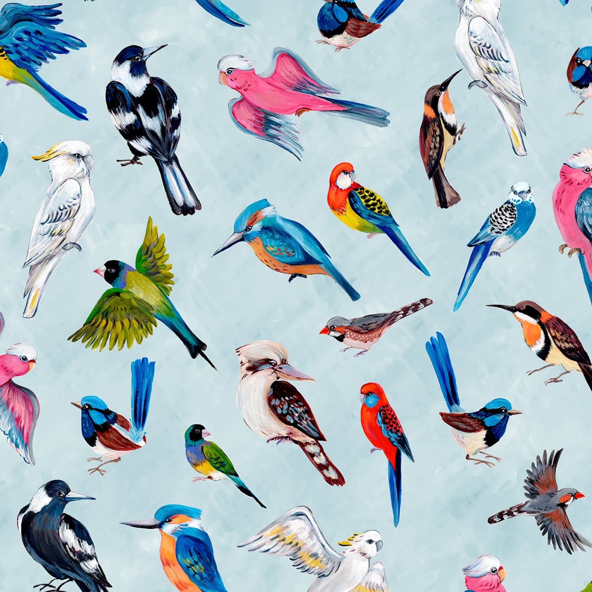 Birds of a Feather | All the Birds - Sky by Helen Godden for Free Spirit | PWHG019.SKY