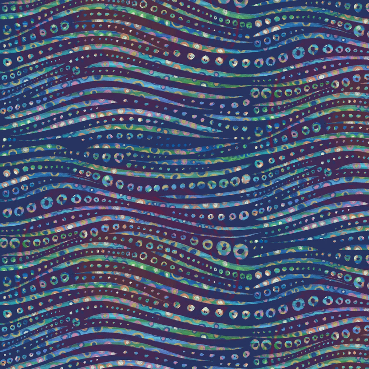 Birds of a Feather | Wave - Midnight by Helen Godden for Free Spirit | PWHG021.MIDNIGHT