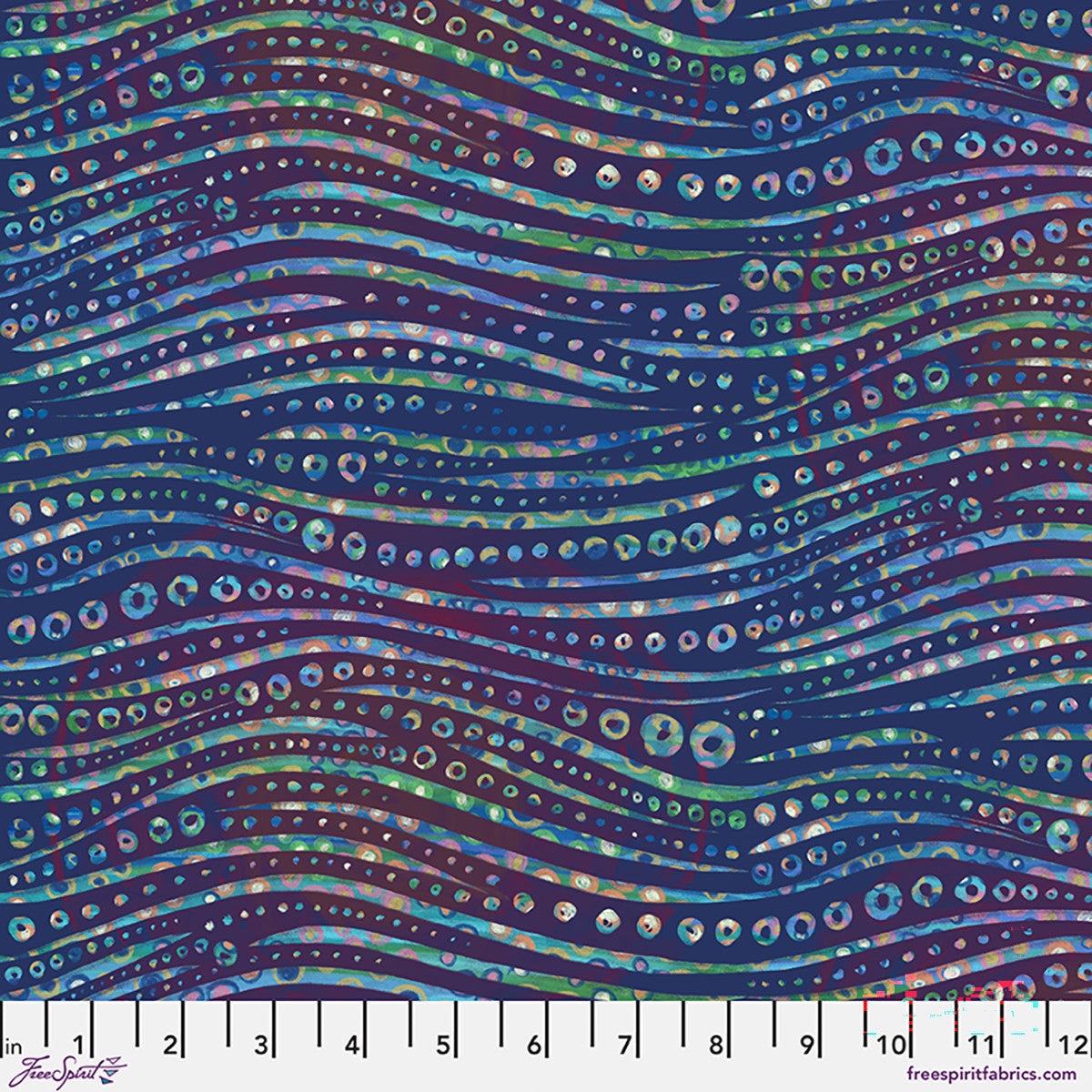 Birds of a Feather | Wave - Midnight by Helen Godden for Free Spirit | PWHG021.MIDNIGHT