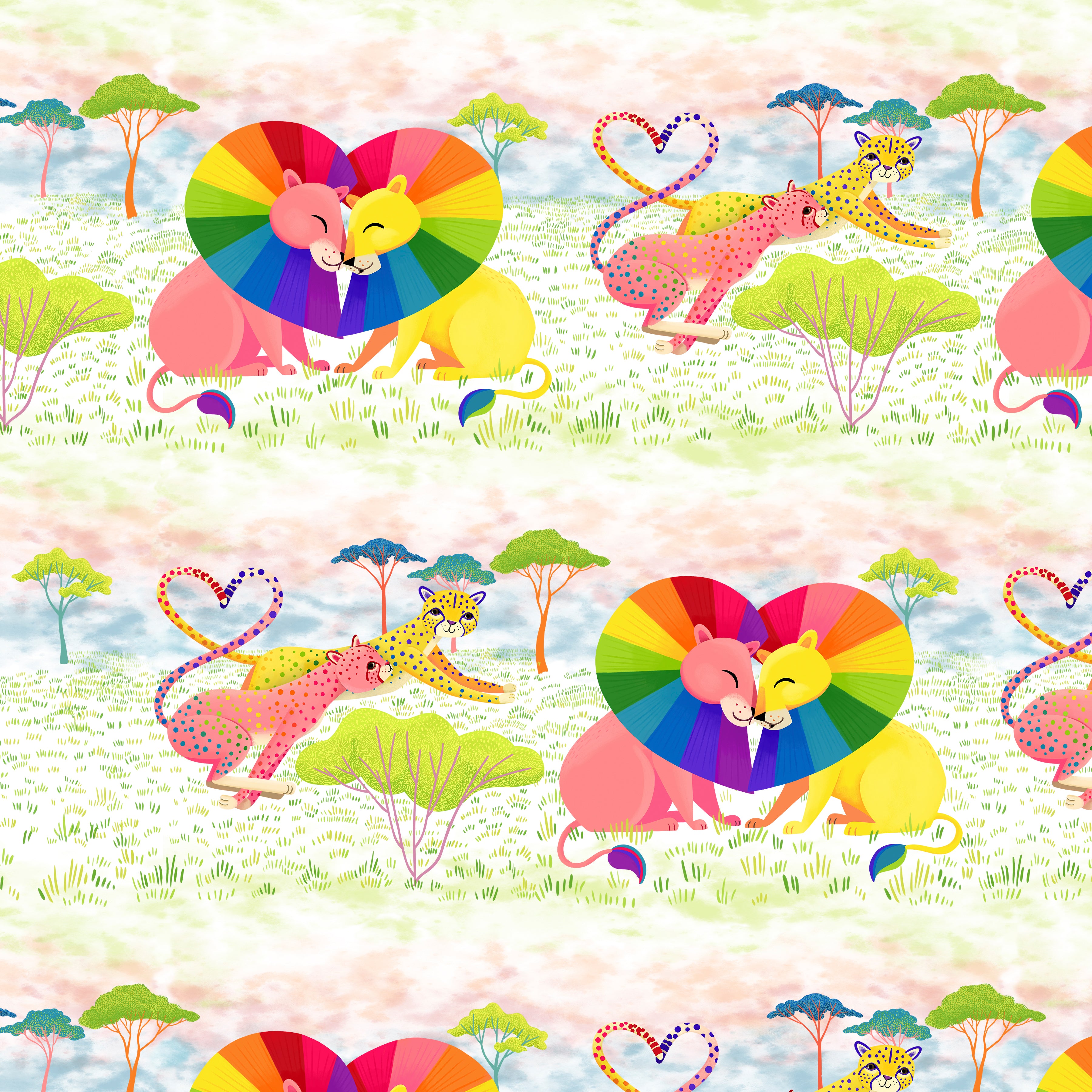 Love in the Wild | Love in the Savannah - Multi by Katy Tanis for FreeSpirit | PWKT042.XMULTI