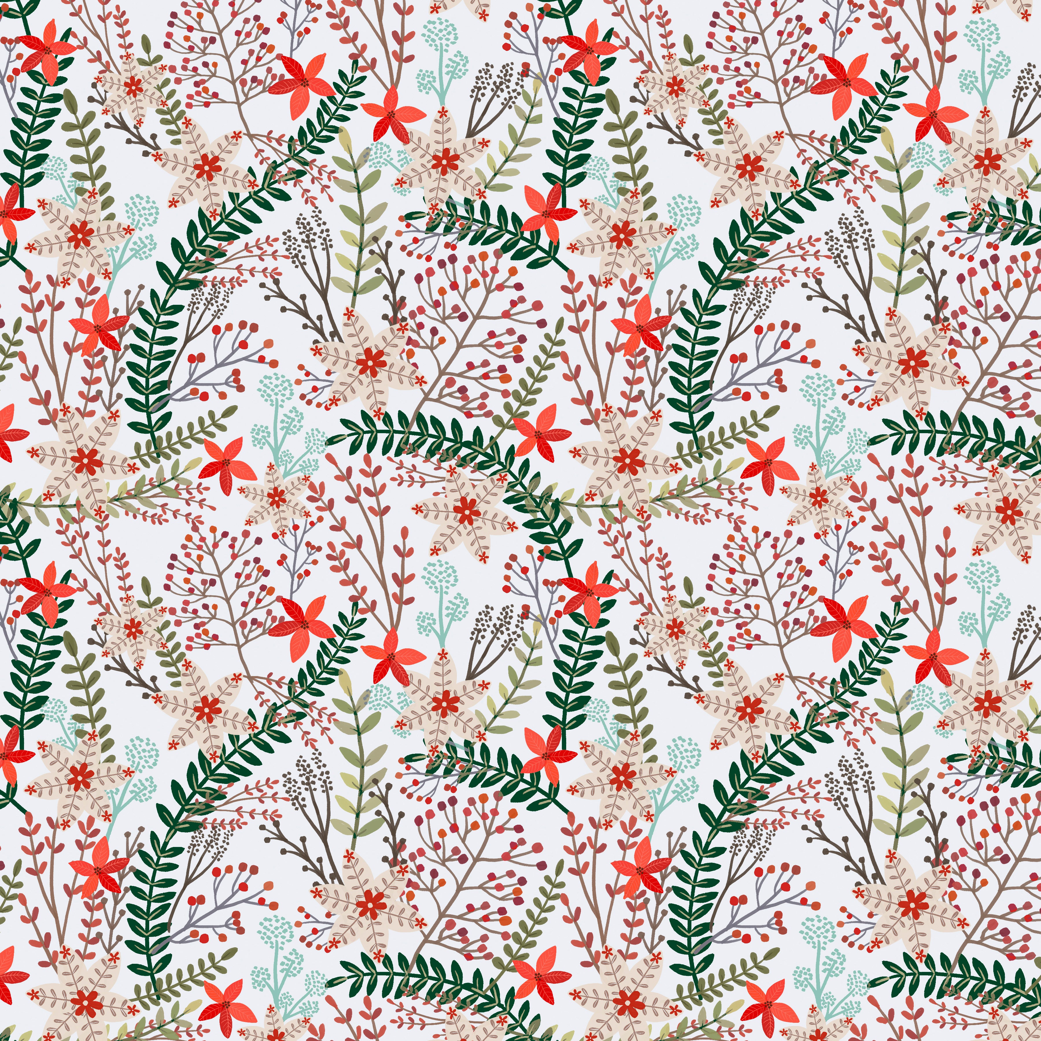 Christmas Cabin | Merry Berries - White by Mia Charro for FreeSpirit | PWMC090.XWHITE