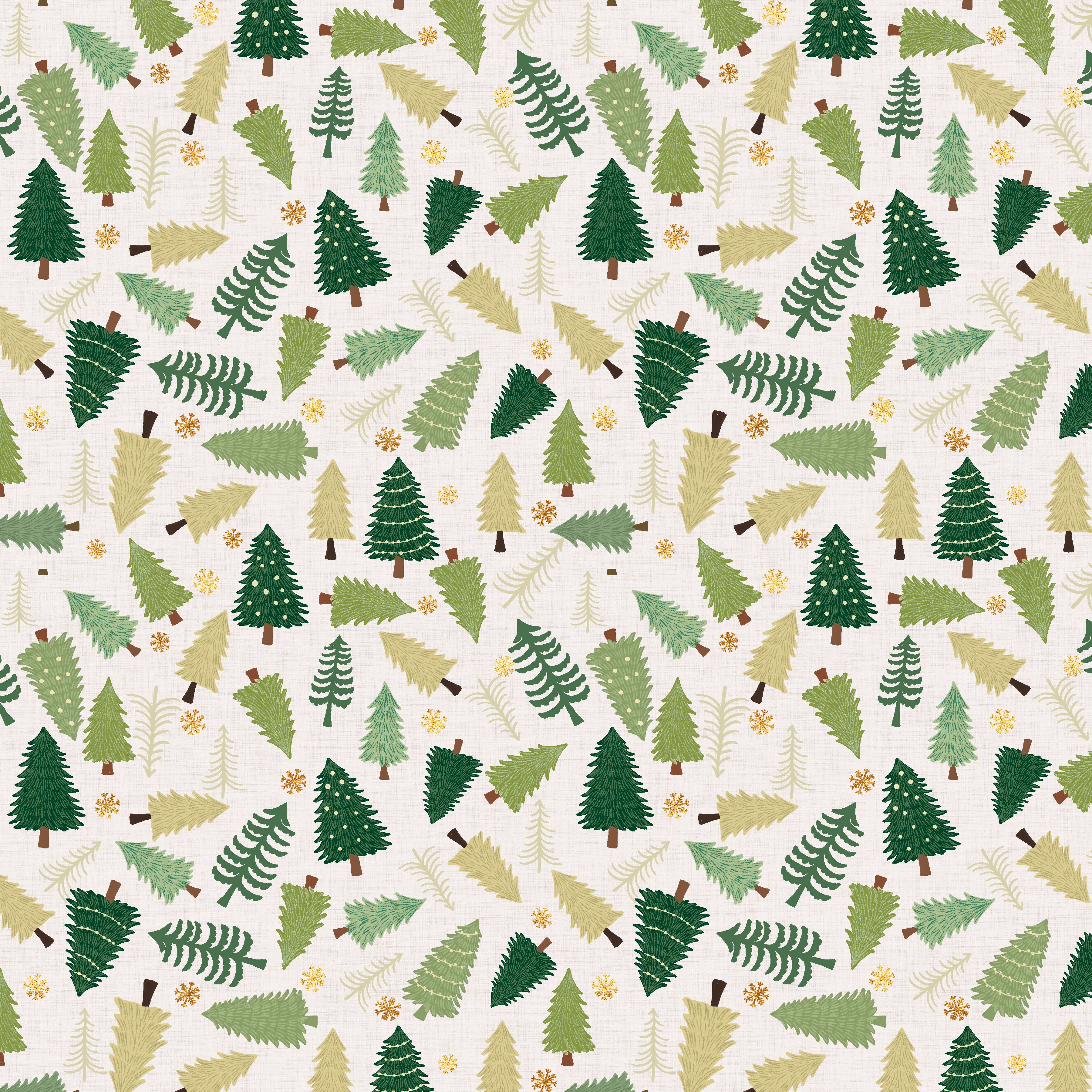 Christmas Cabin | Joy Pines by Mia Charro for FreeSpirit | PWMC091.XLINEN