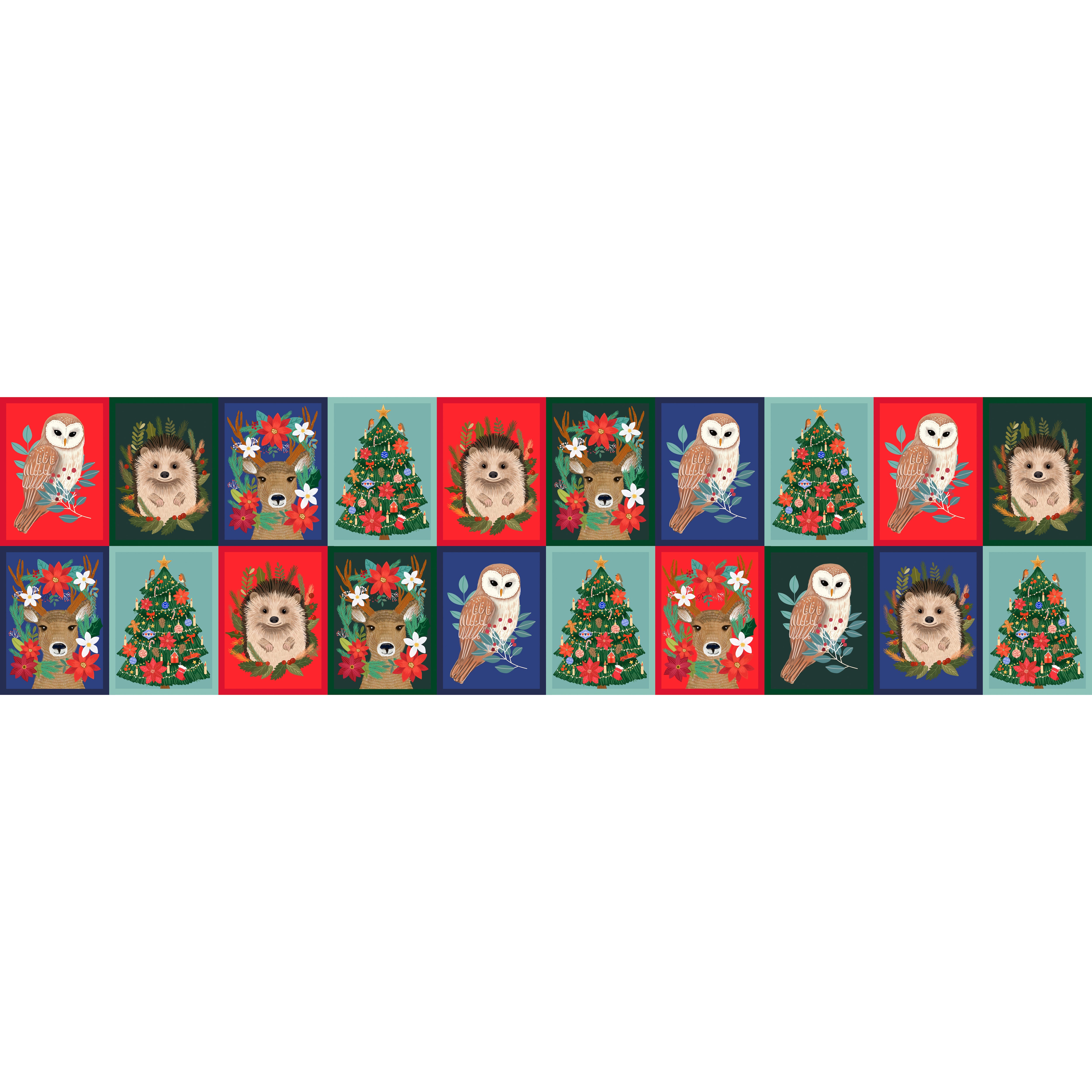 Christmas Cabin | Cabin Friends Panel - Multi by Mia Charro for FreeSpirit | PWMC092.XMULTI