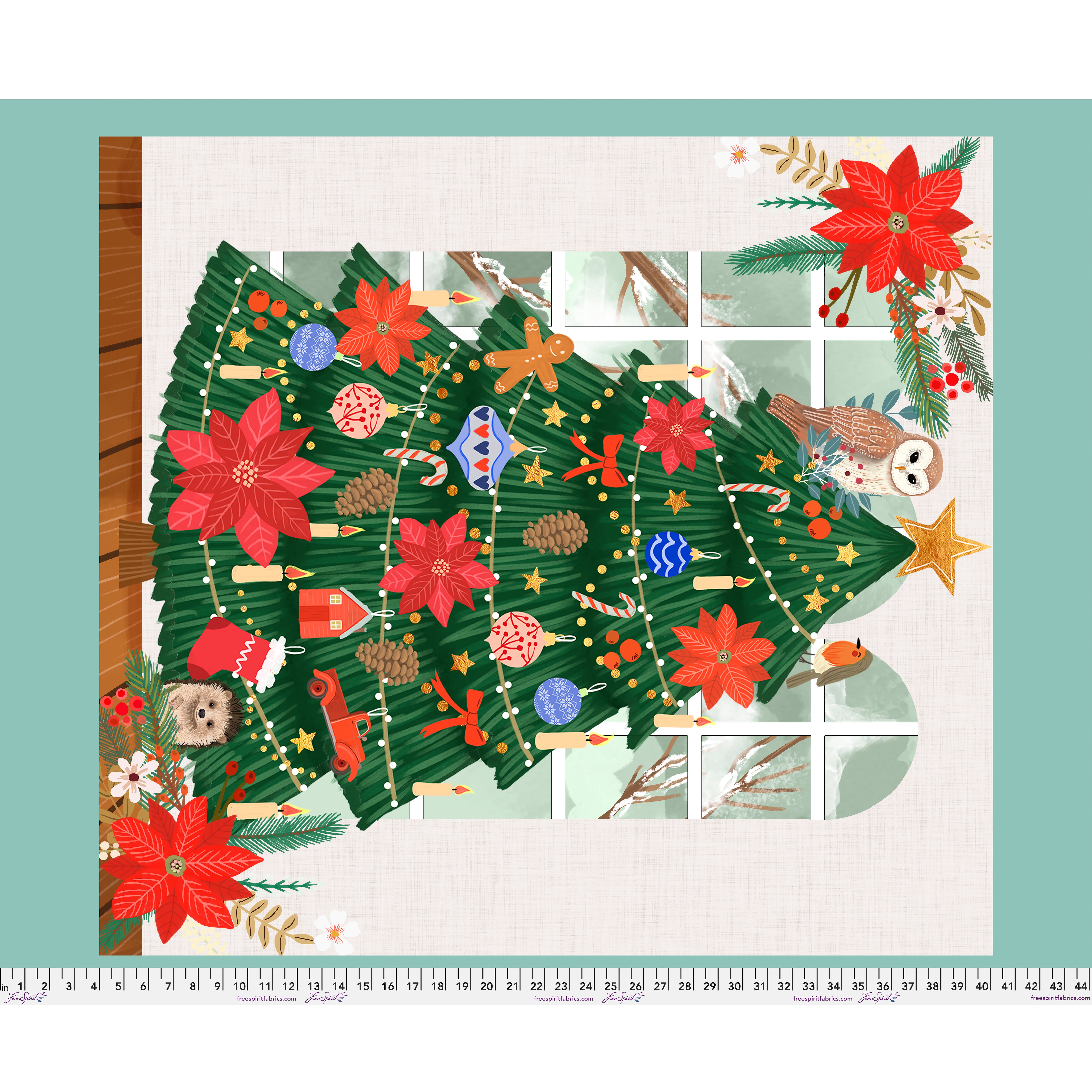 Christmas Cabin | Cozy Christmas - Panel by Mia Charro for FreeSpirit | PWMC093.XPANEL