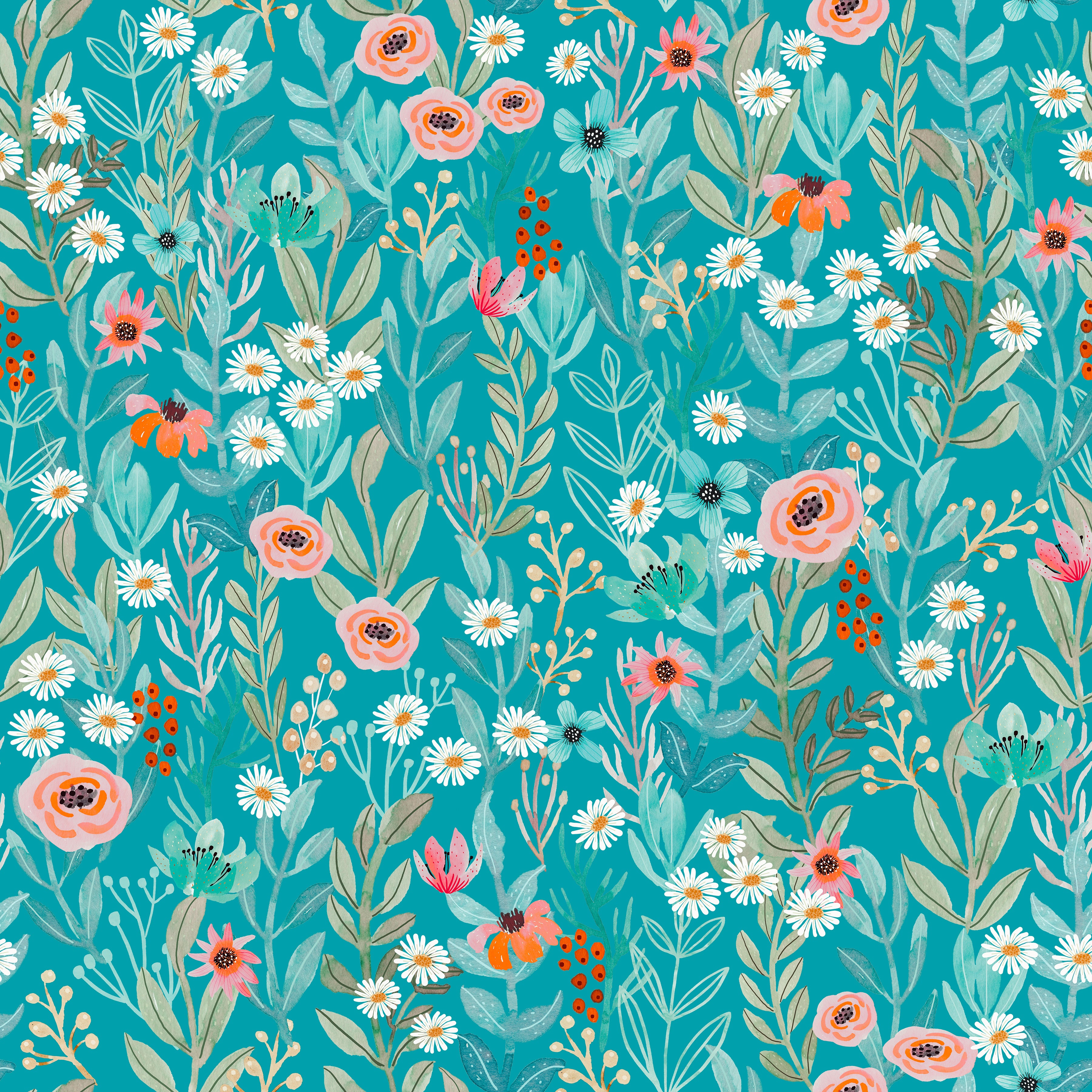 Floral Fiesta | Son Vida Vibrant - Jade by Mia Charro for FreeSpirit | PWMC097.XJADE