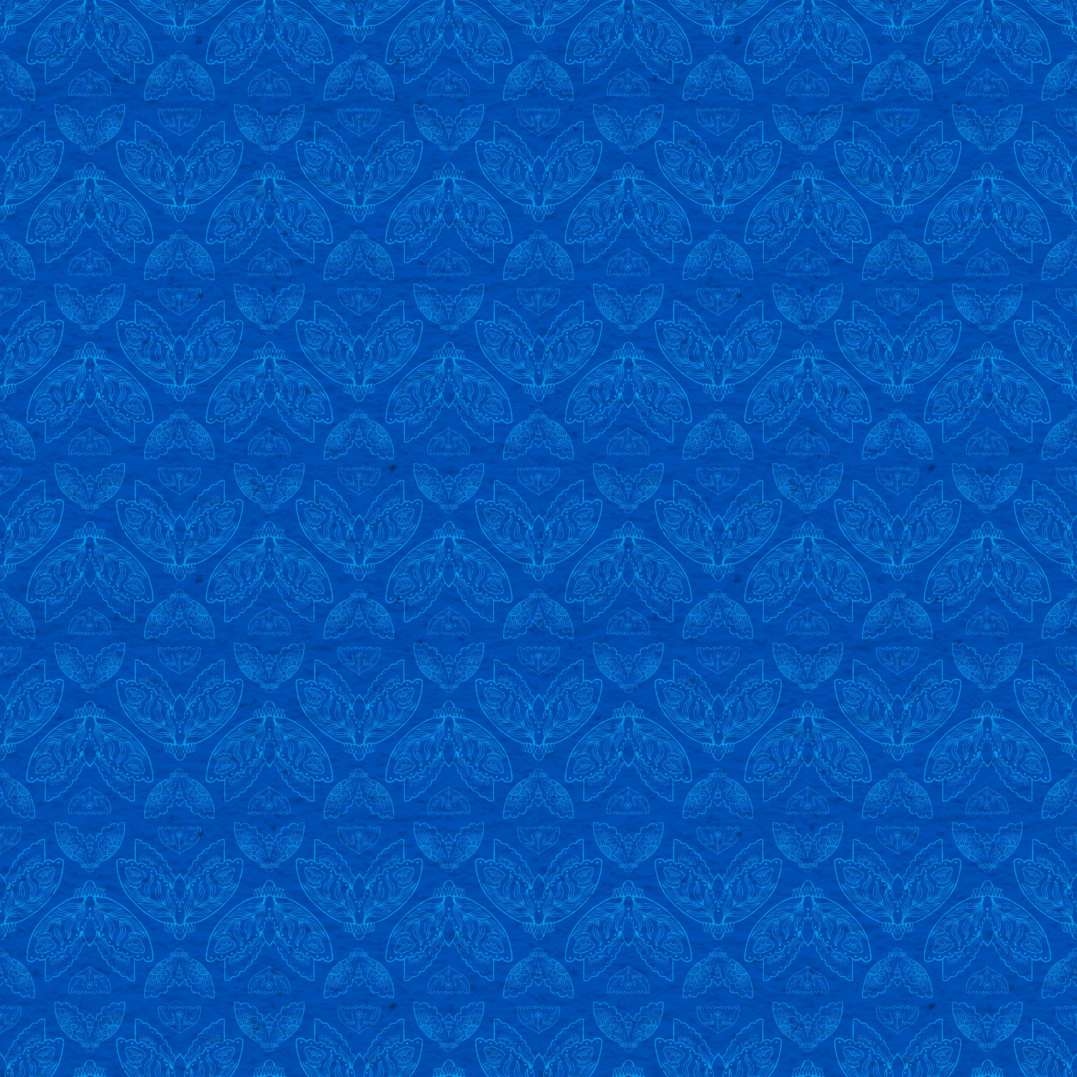 Nocturnal Creatures | Moths - Blue by Maria Matos for FreeSpirit Fabrics | PWMM010.BLUE