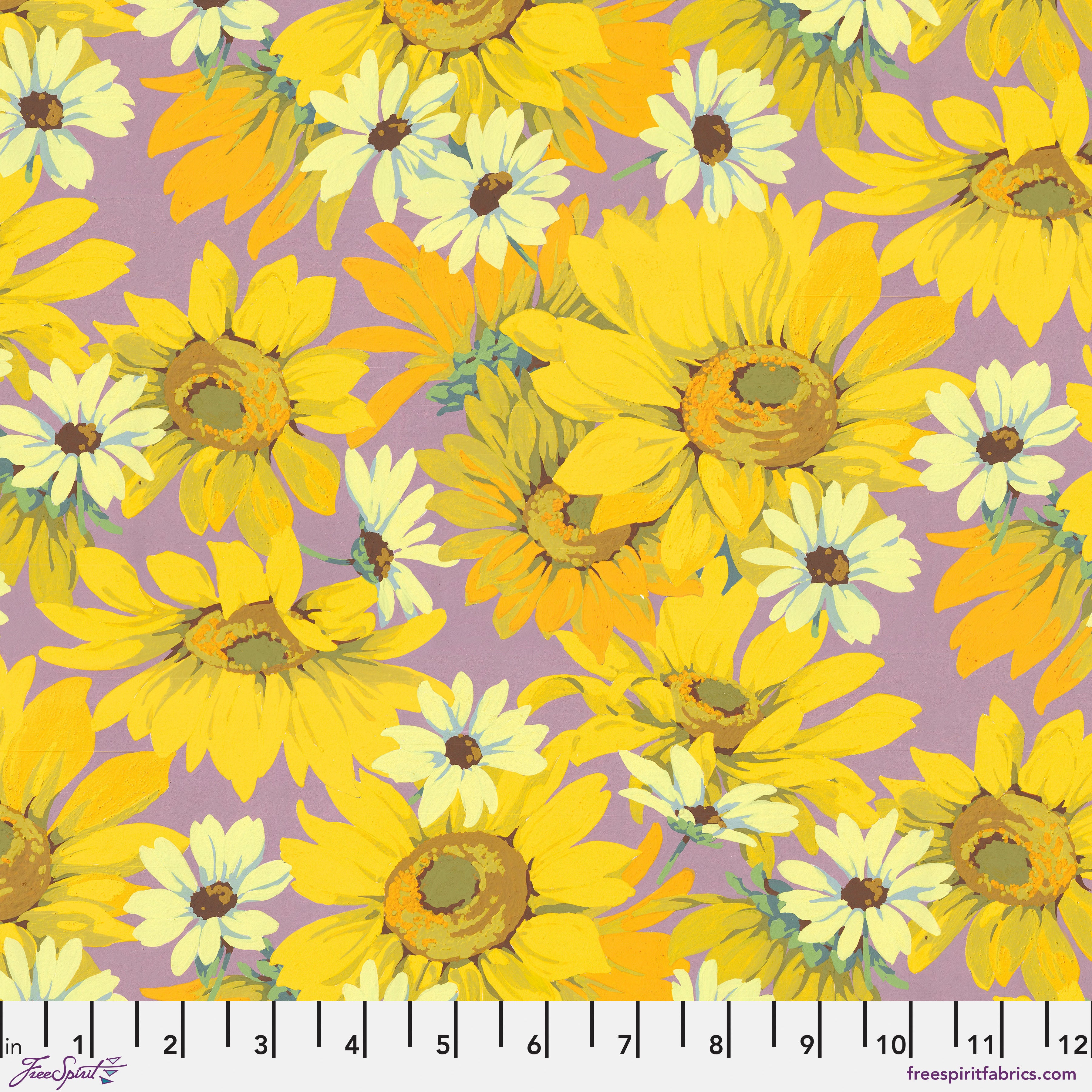 Nation of Flowers | Sunflower - Yellow by Martha Negley for Free Spirit | PWMN043.YELLOW