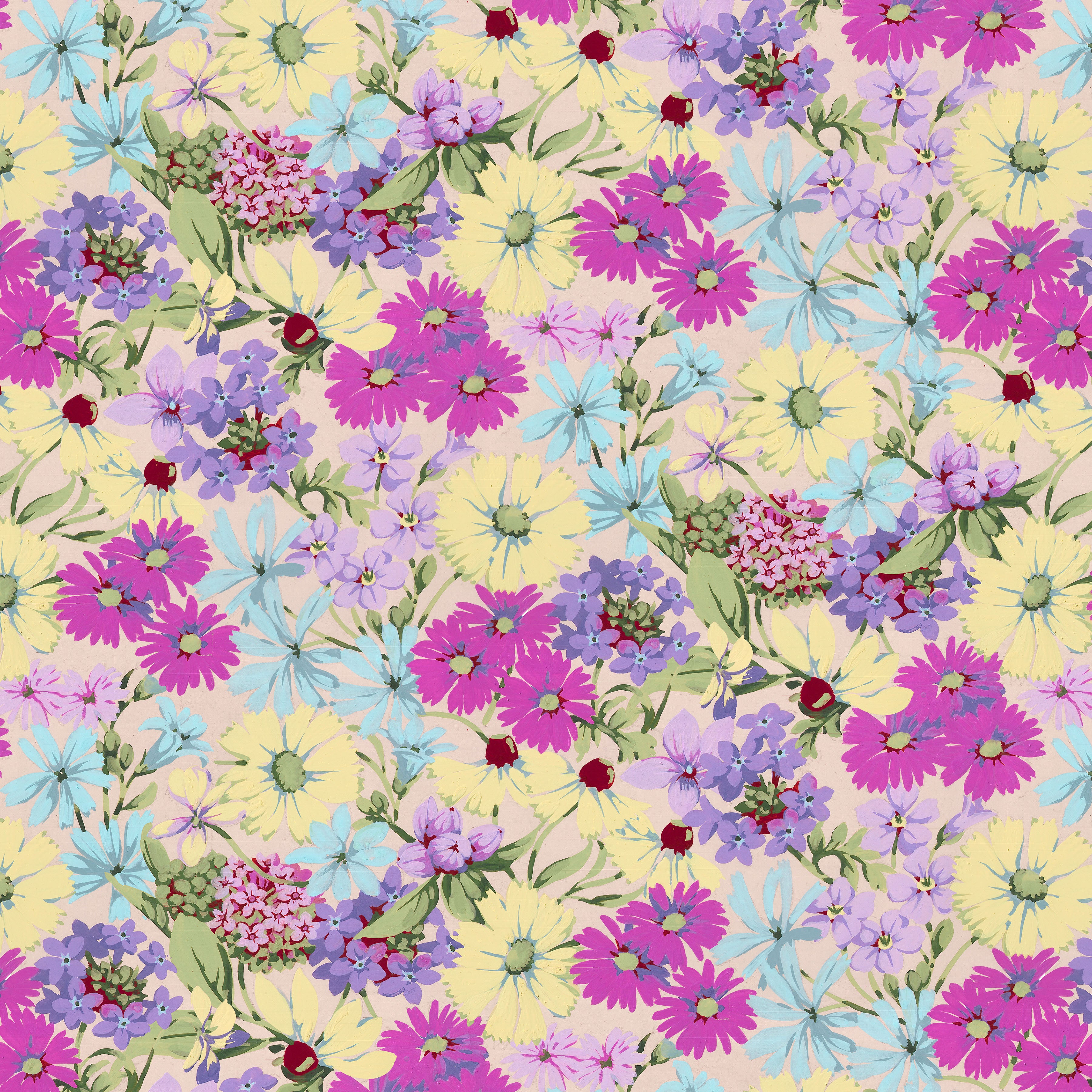 Nation of Flowers | Prairie Wildflowers - Lavender by Martha Negley for Free Spirit | PWMN055.LAVENDER