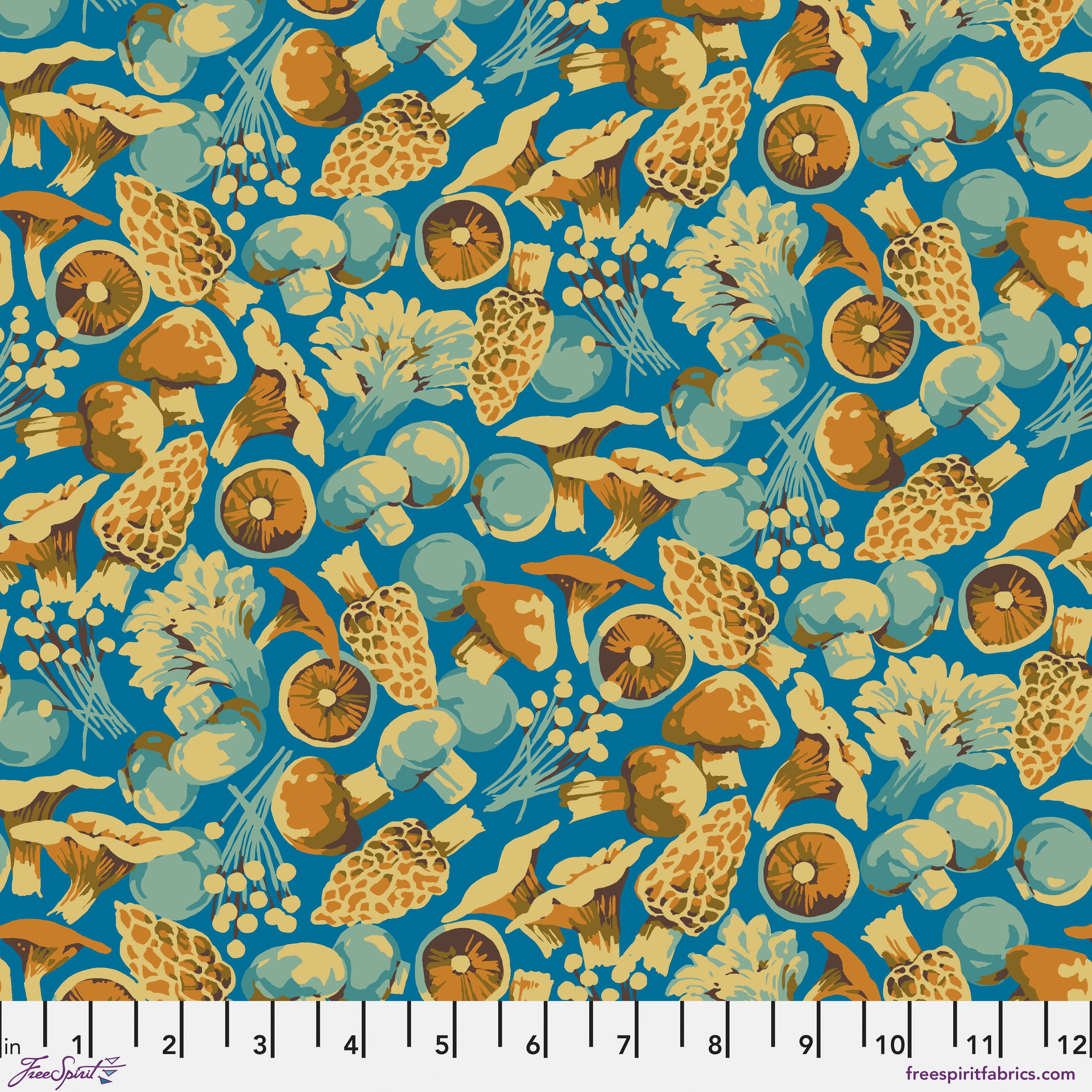 Forage | Mushroom Mix - Blue by Martha Negley for FreeSpirit | PWMN076.BLUE