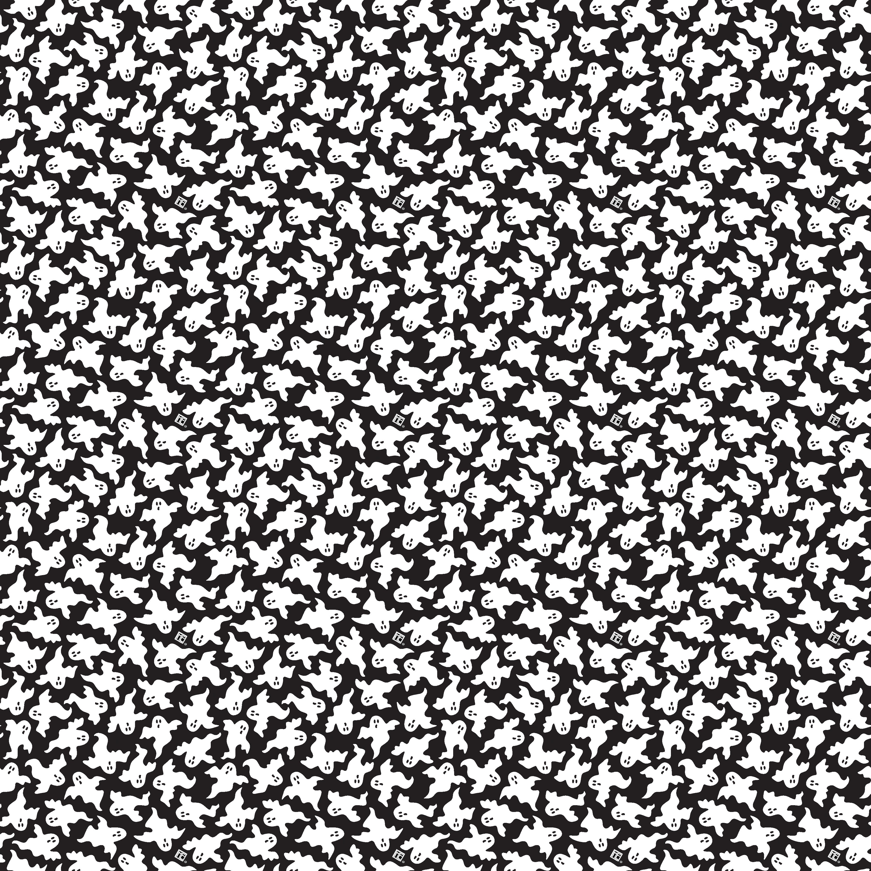 Spooky Cute Halloween | Ghost Cluster - Black by Mary Engelbreit for FreeSpirit | PWMY005.BLACK