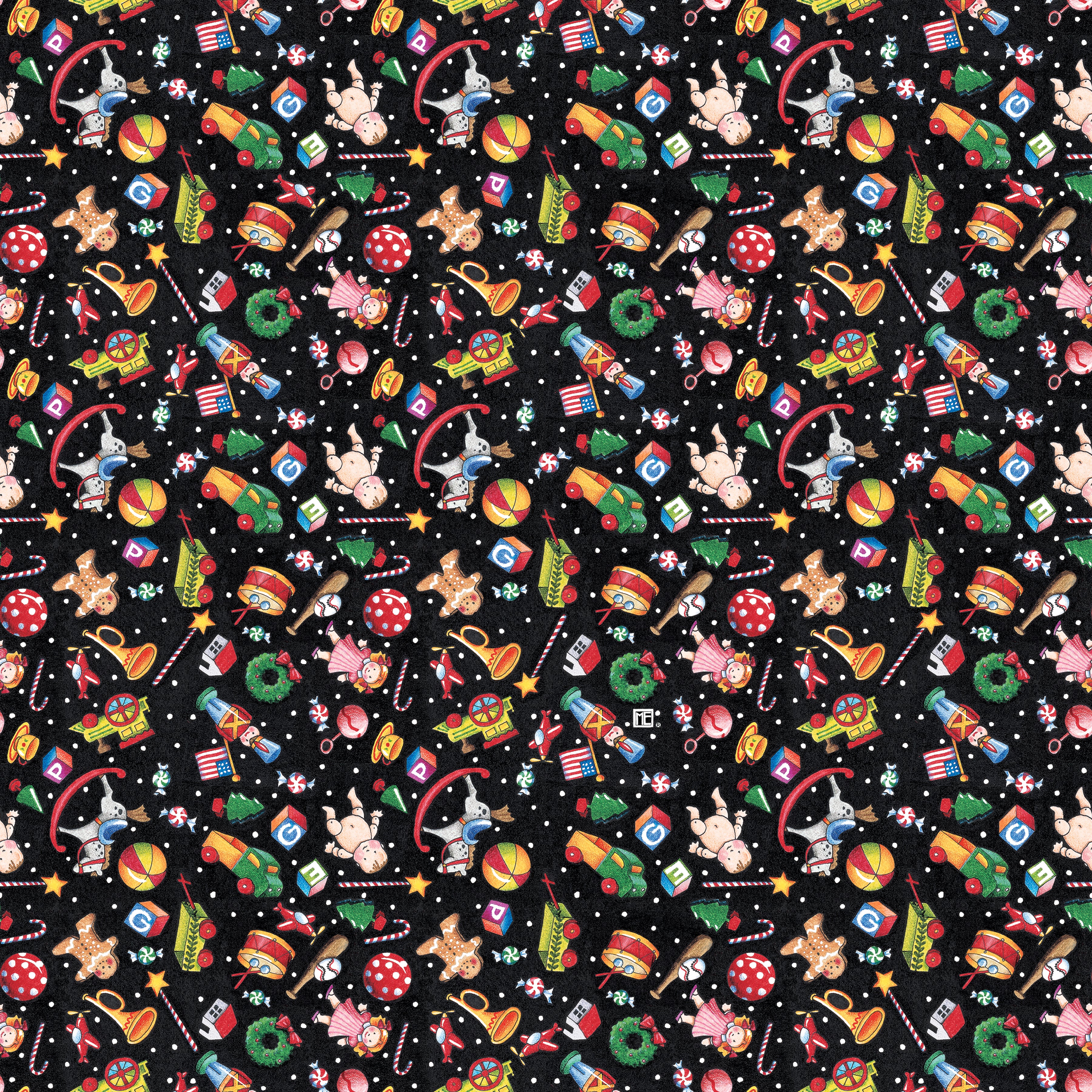 So Much Joy! | Santa's Toys - Multi by Mary Engelbreit for FreeSpirit | PWMY015.MULTI