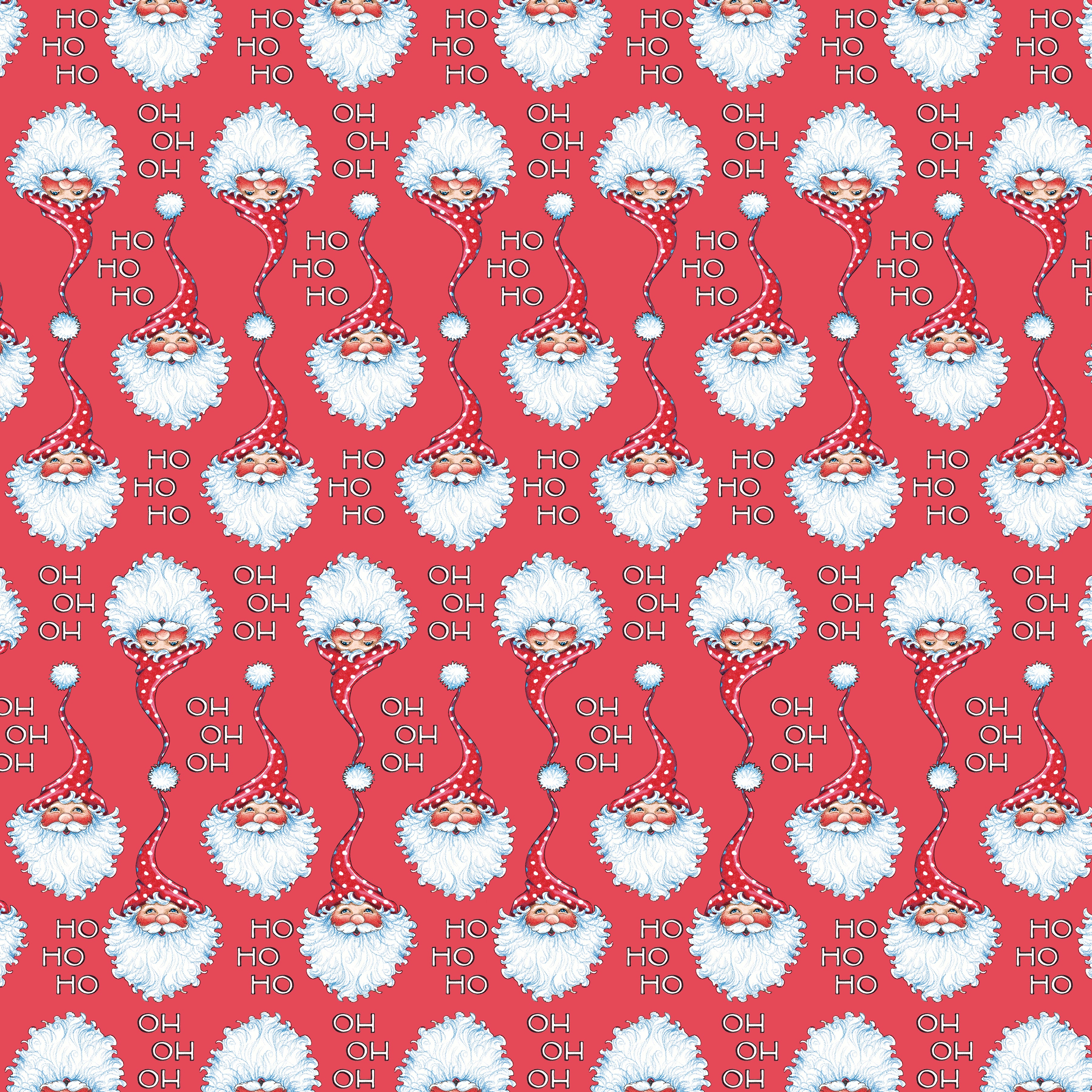 So Much Joy! | Ho Ho Ho - Red by Mary Engelbreit for FreeSpirit | PWMY017.RED