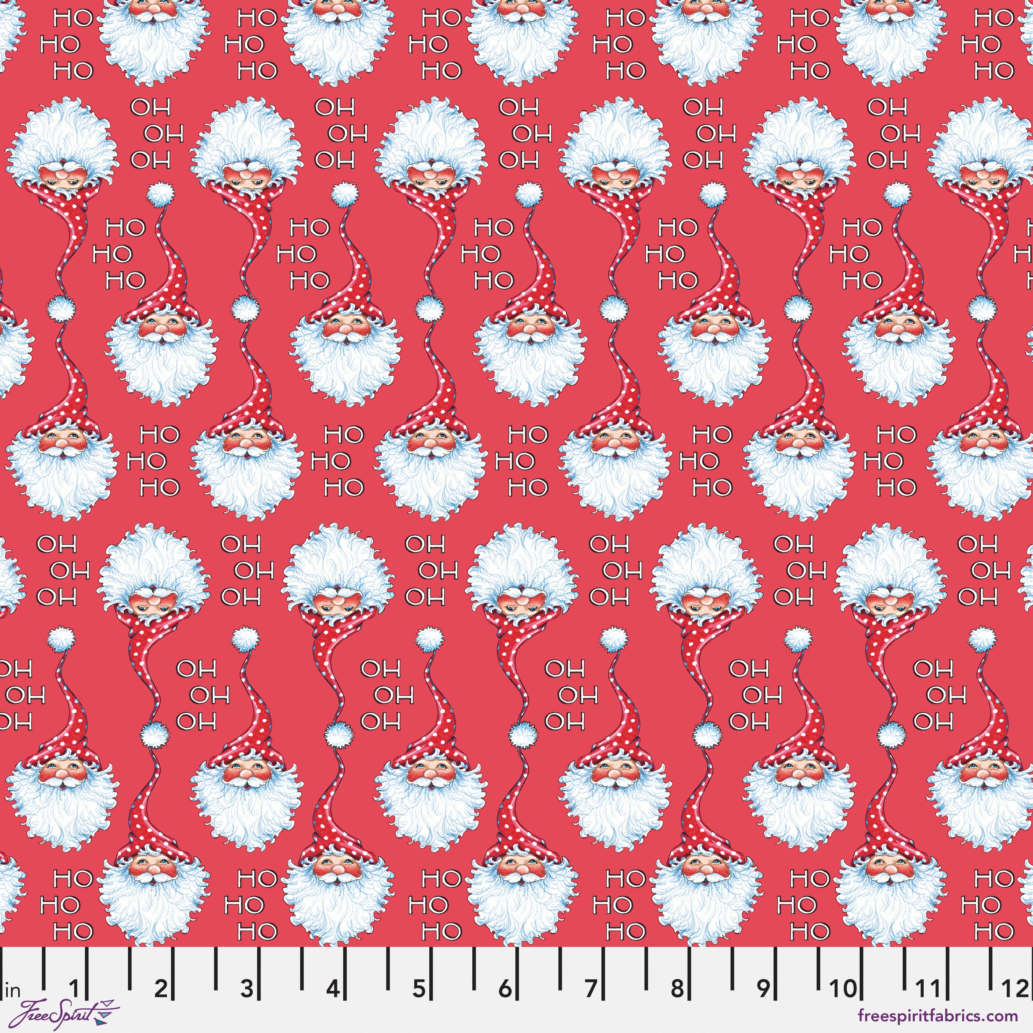 So Much Joy! | Ho Ho Ho - Red by Mary Engelbreit for FreeSpirit | PWMY017.RED