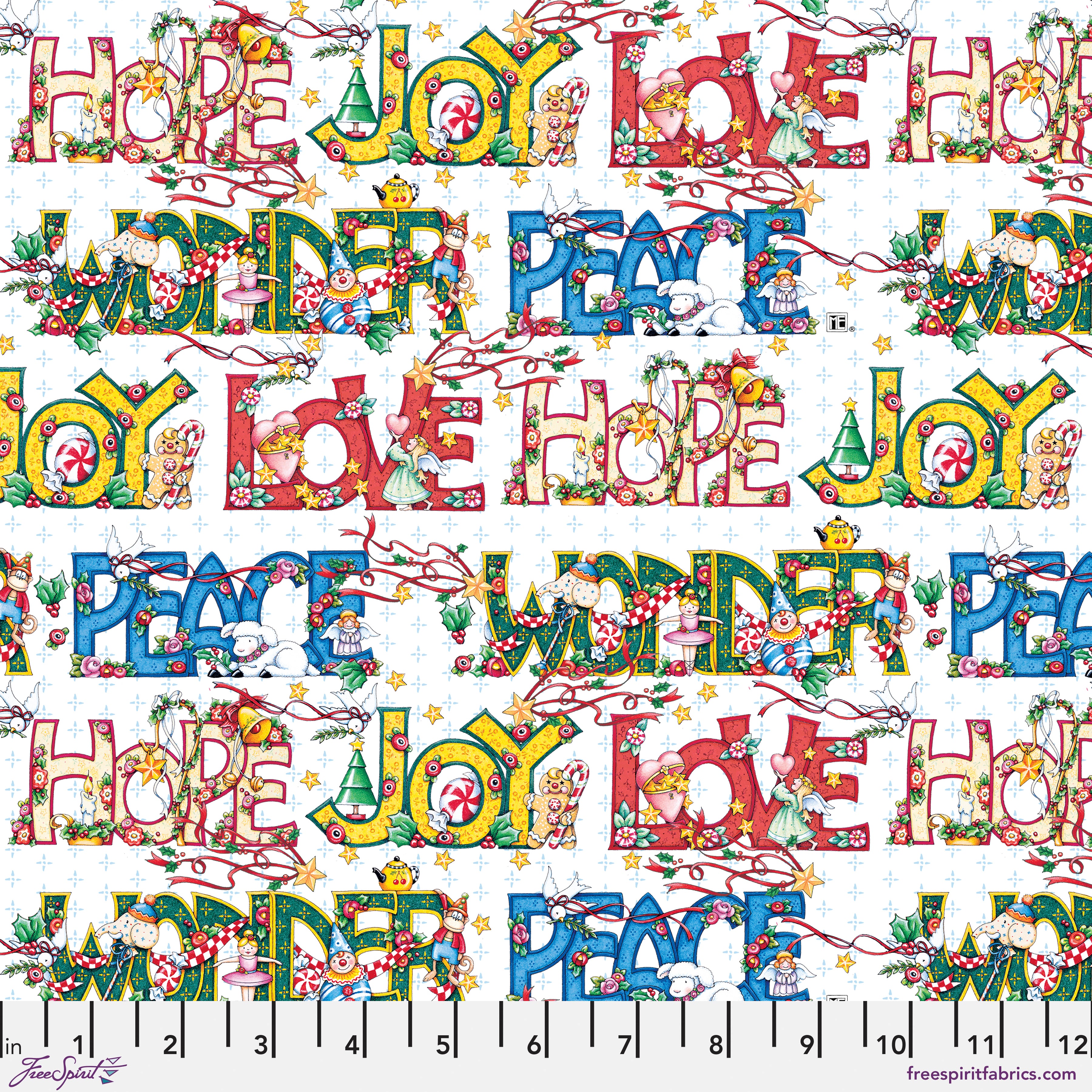 So Much Joy! | Words of Christmas - Multi by Mary Engelbreit for FreeSpirit | PWMY021.MULTI